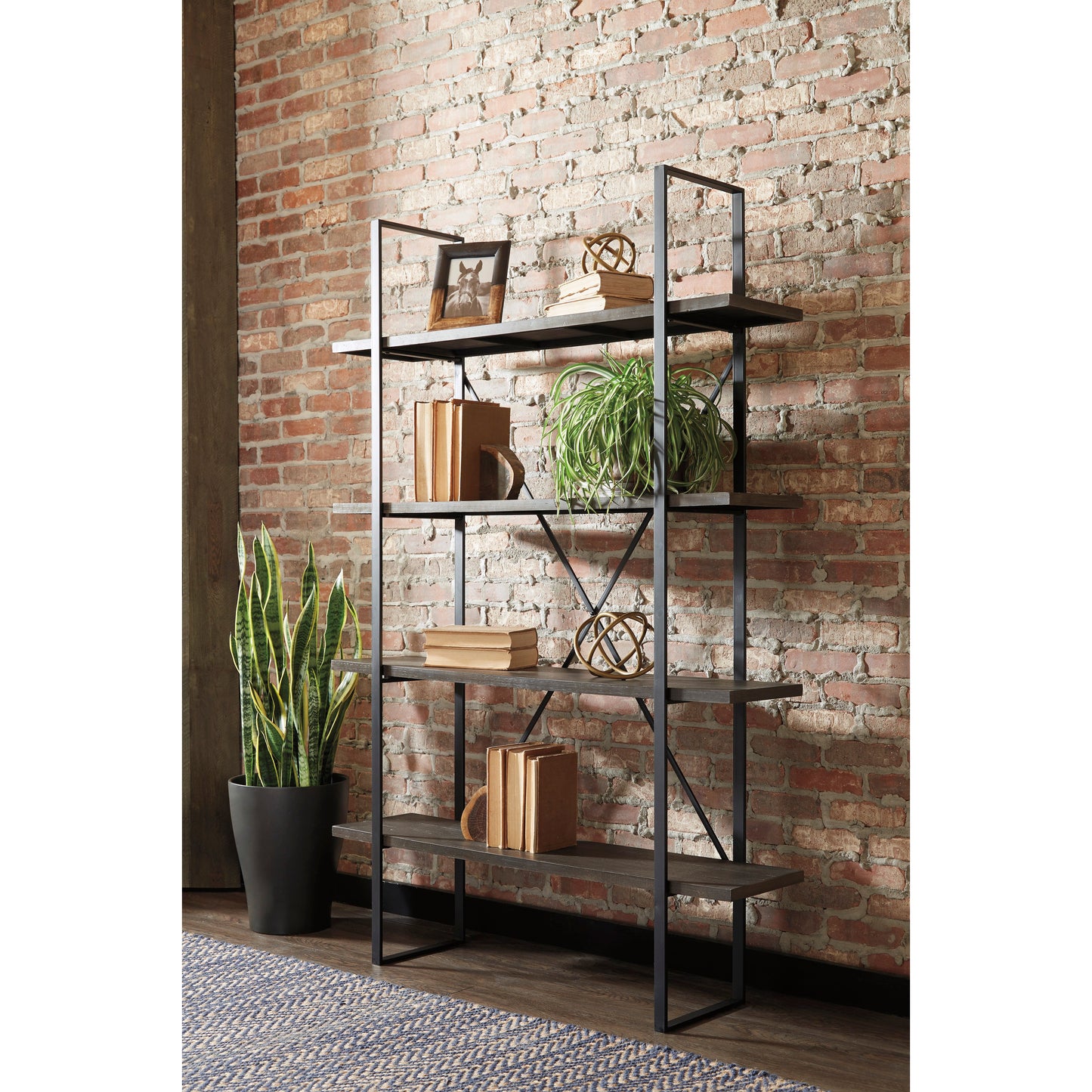 GILESGROVE BOOKCASE - BLACK/GREY