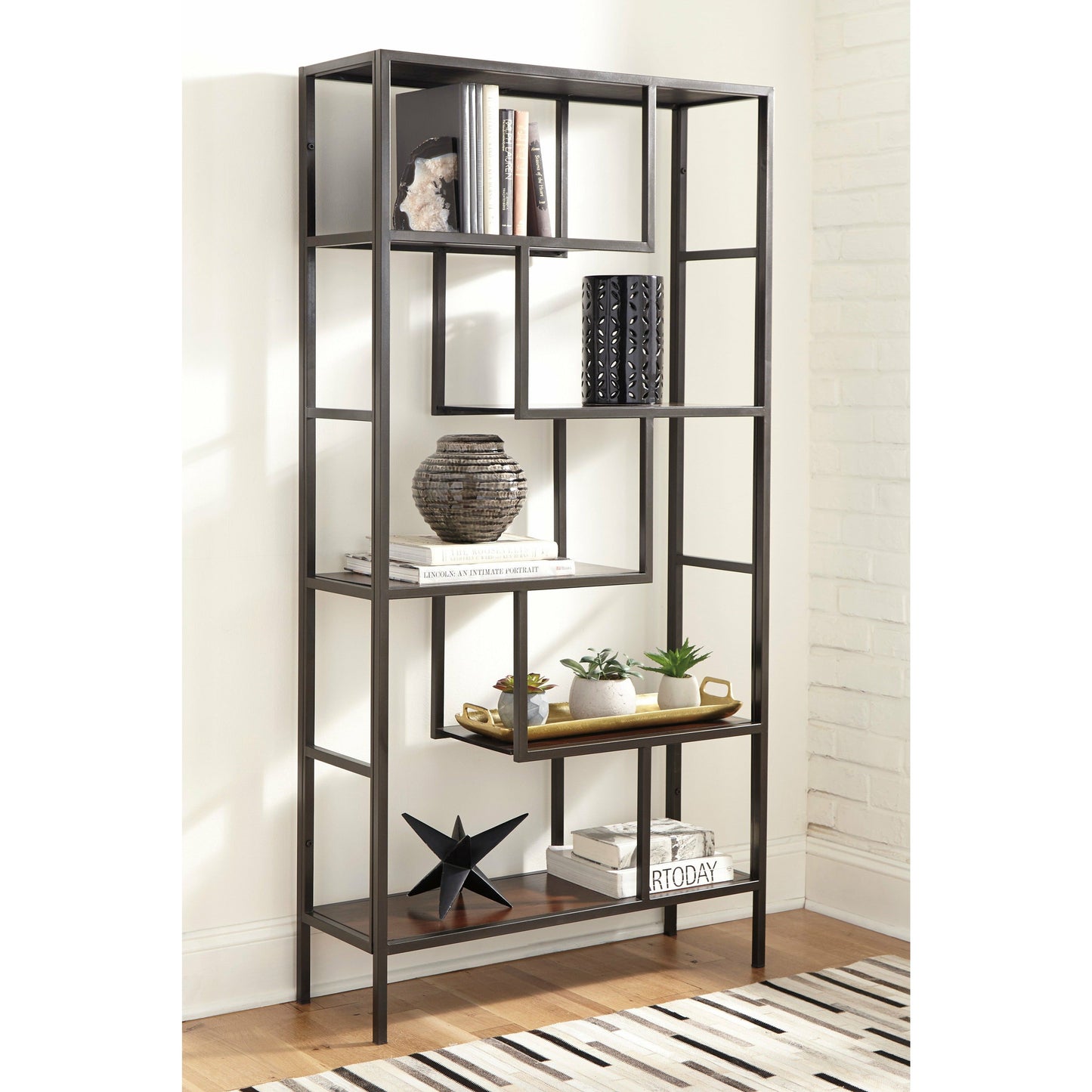 FRANKWELL BOOKCASE - BROWN/BLACK