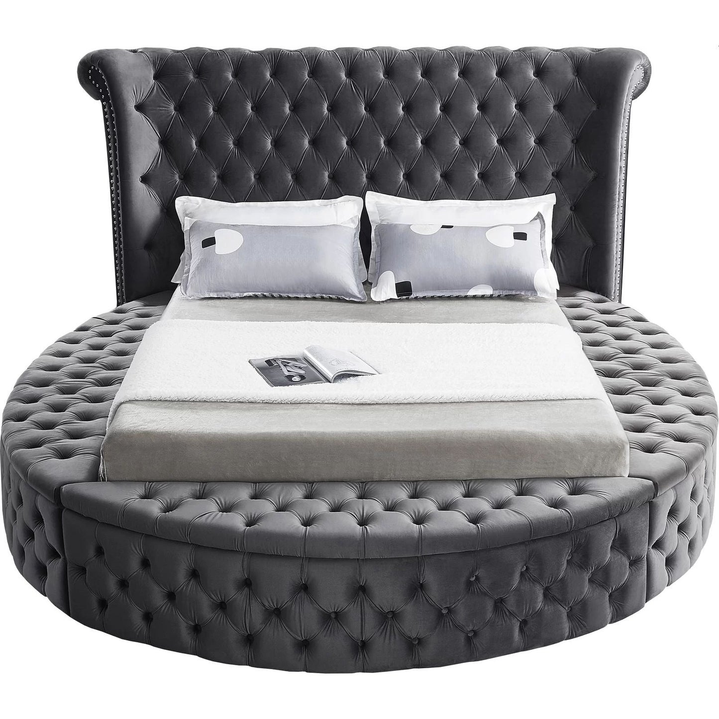 ALORA UPHOLSTERED BED - GREY