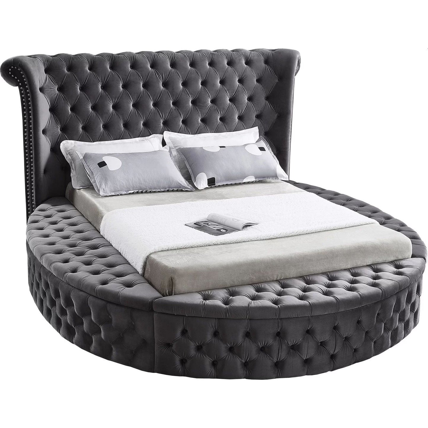 ALORA UPHOLSTERED BED - GREY