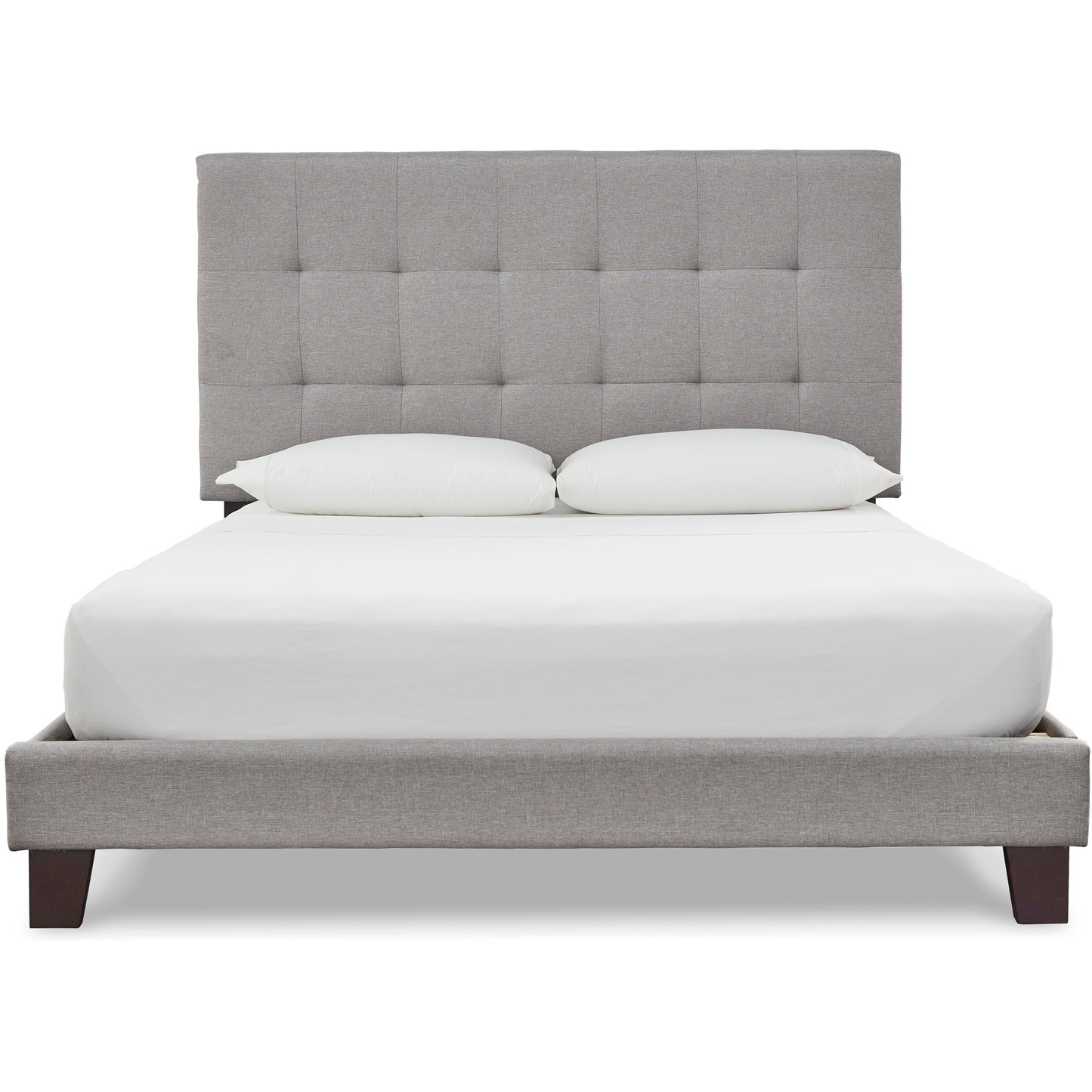 ADELLONI UPHOLSTERED BED - GRAY