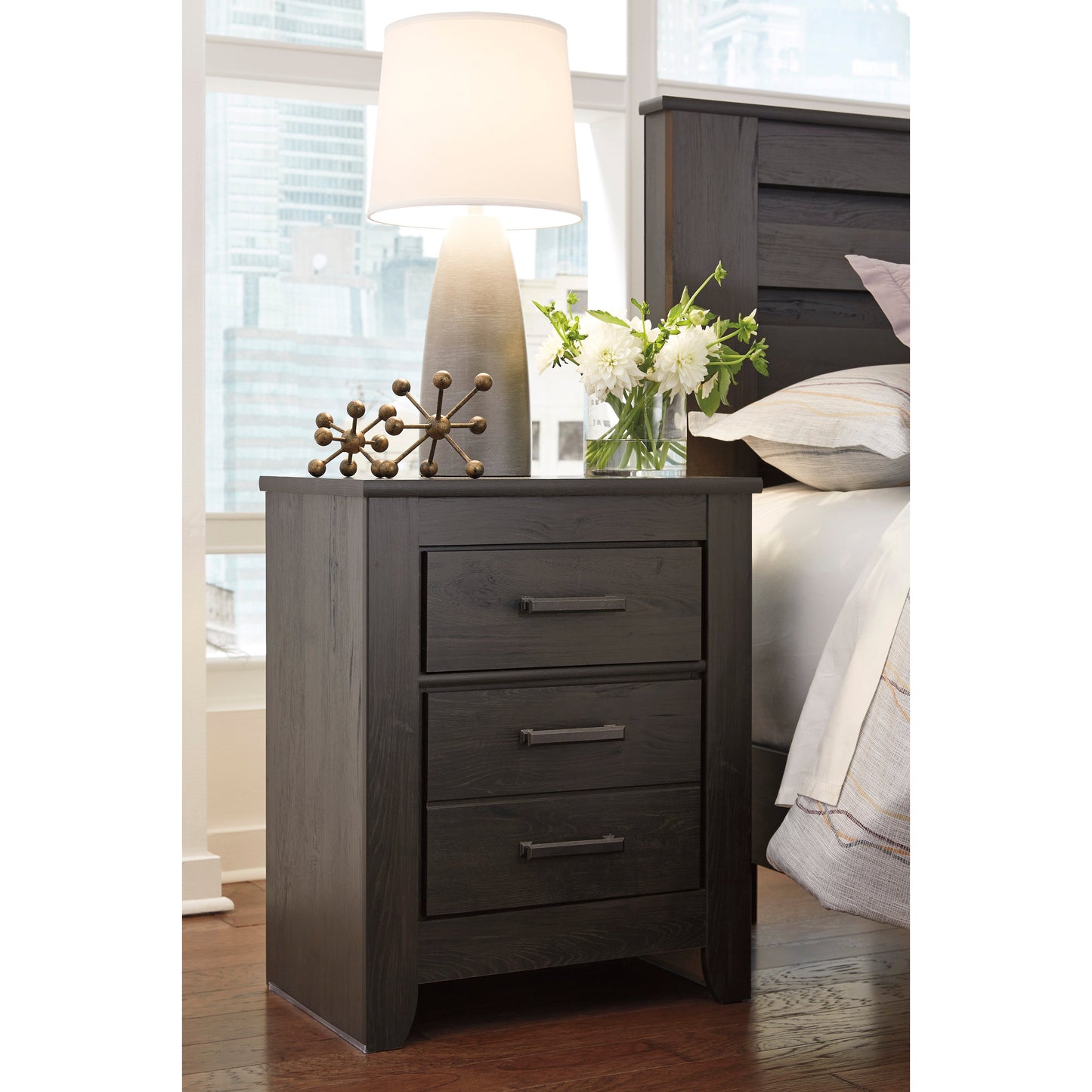 BRINXTON NIGHT STAND - CHARCOAL