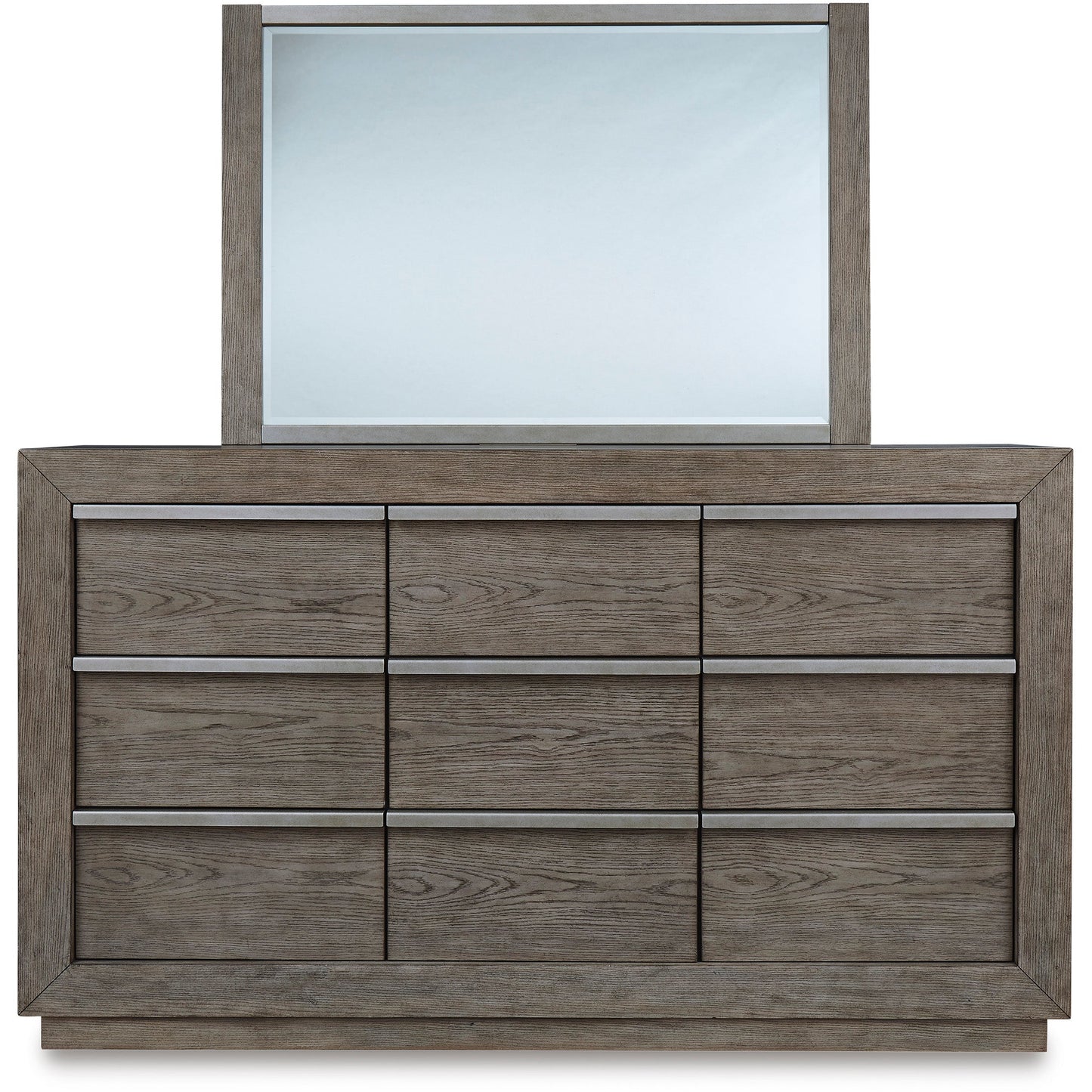 ANIBECCA DRESSER/MIRROR - WEATHERED GRAY