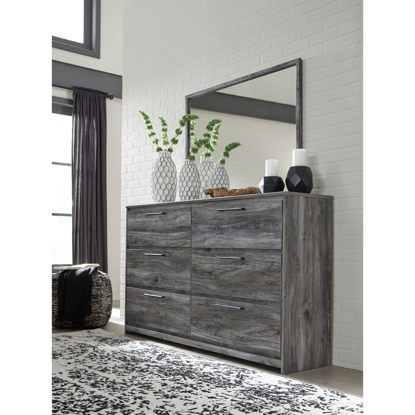 BAYSTORM DRESSER/MIRROR - GRAY