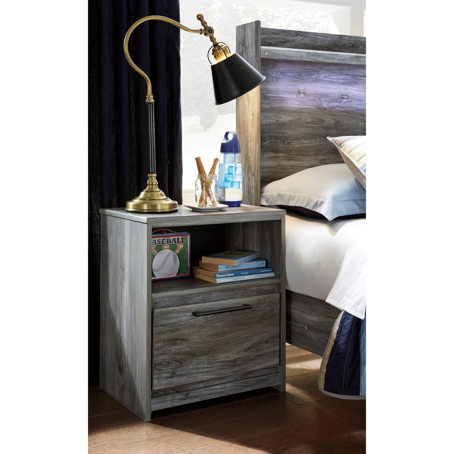 BAYSTORM NIGHT STAND - GRAY