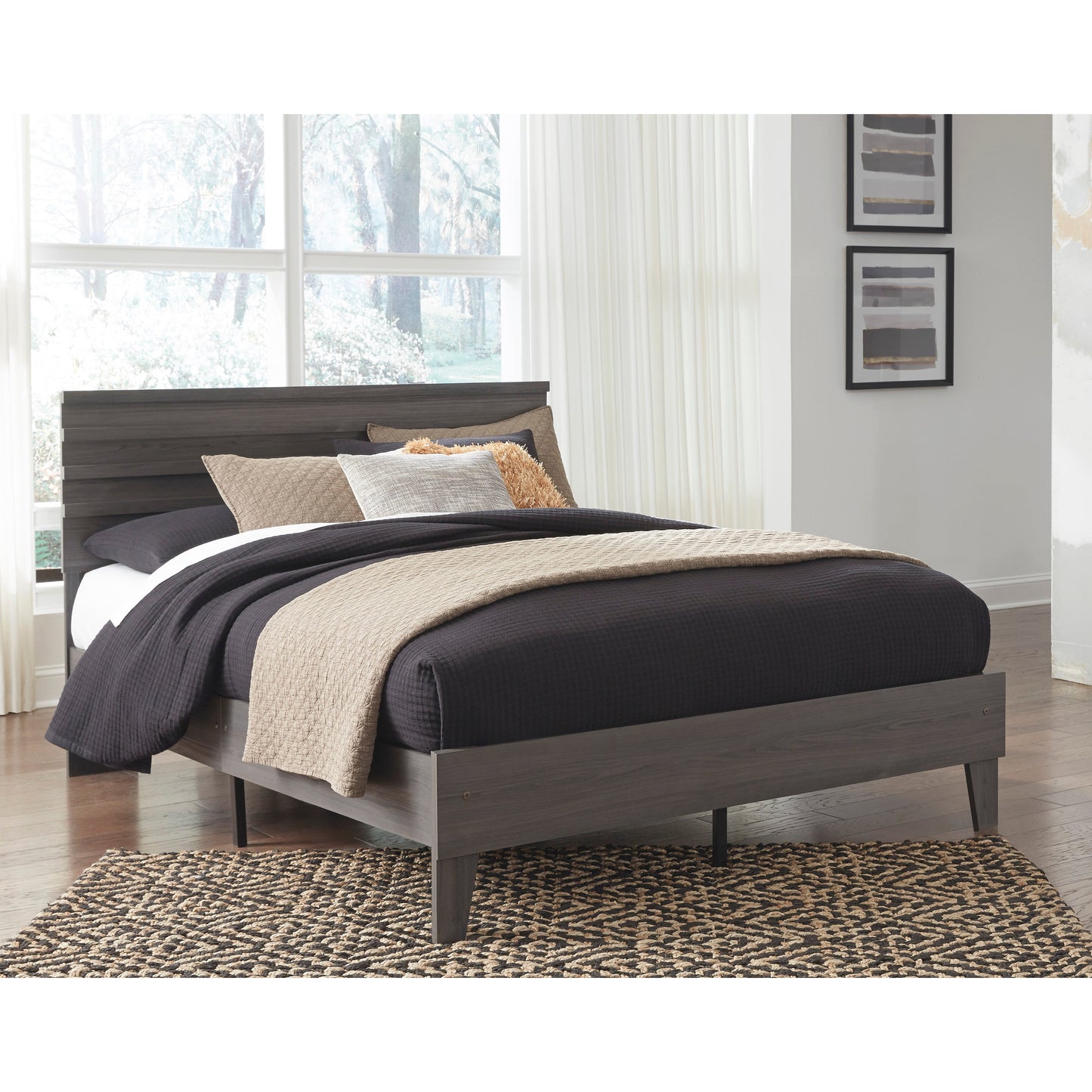 BRYMONT BED - DARK GRAY