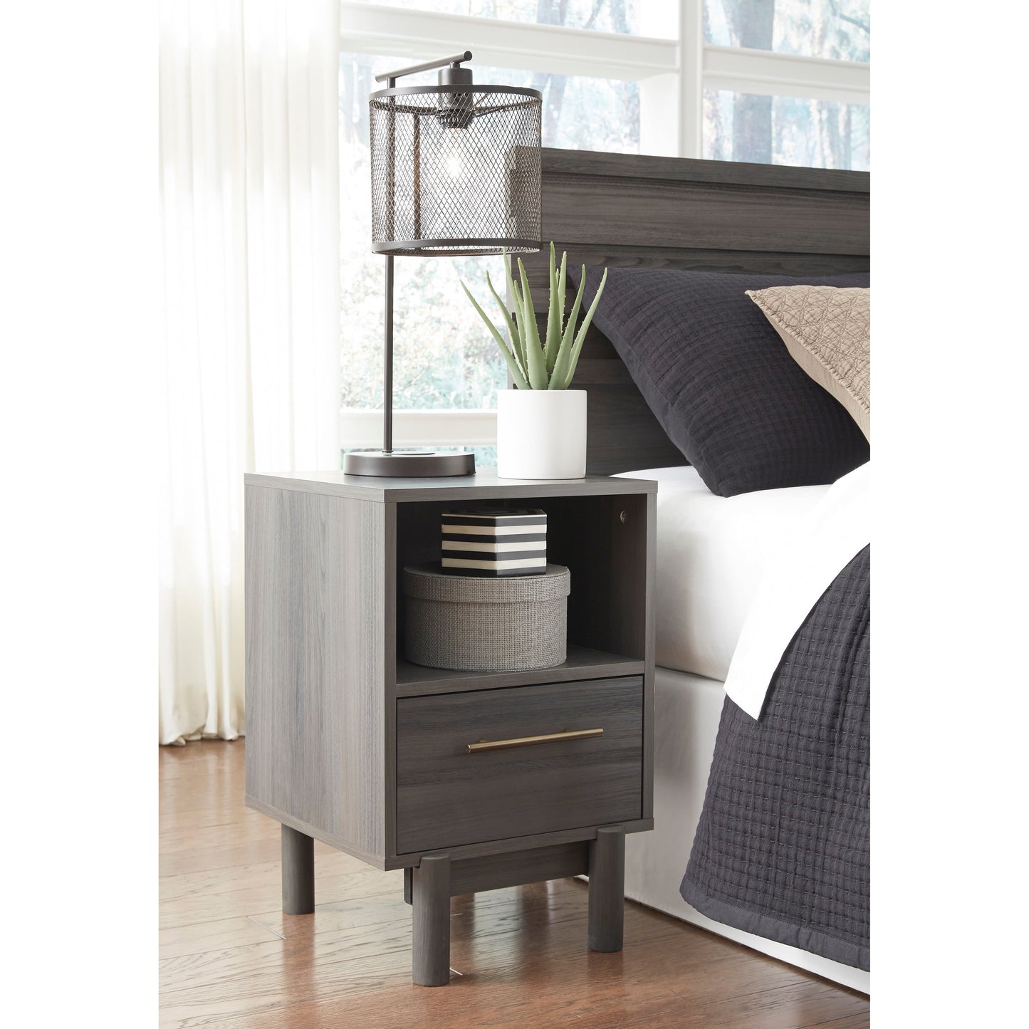 BRYMONT NIGHT STAND - DARK GRAY