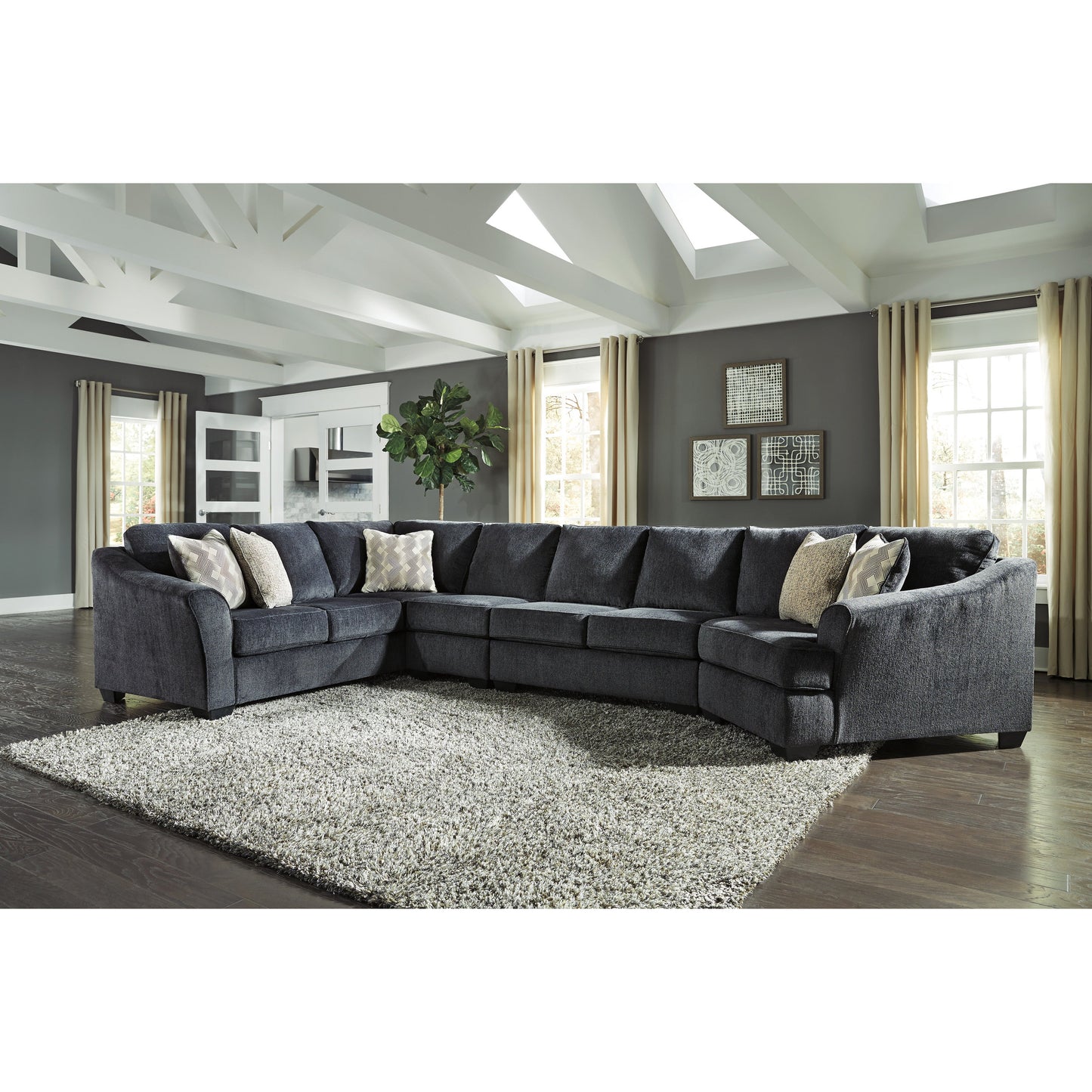 ELTMANN 3 PC SECTIONAL WITH CUDDLER - SLATE