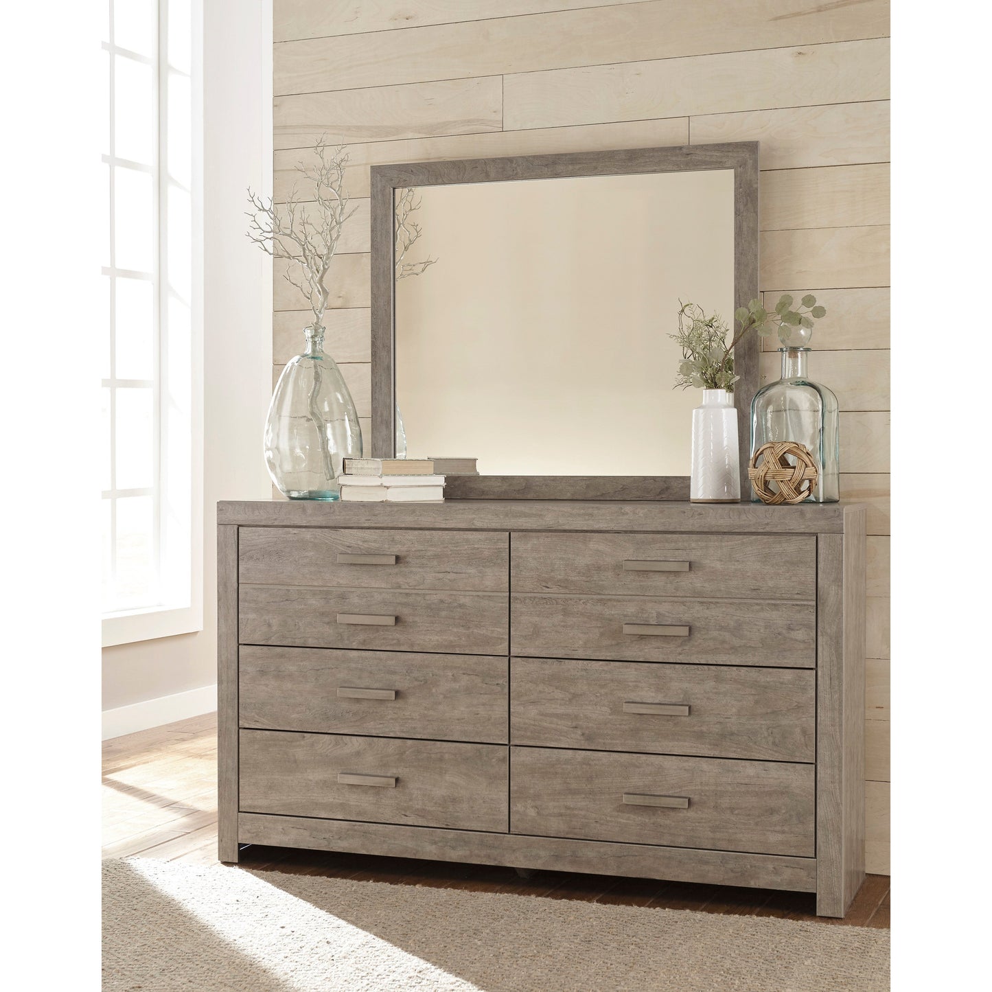CULVERBACH DRESSER/MIRROR - GRAY