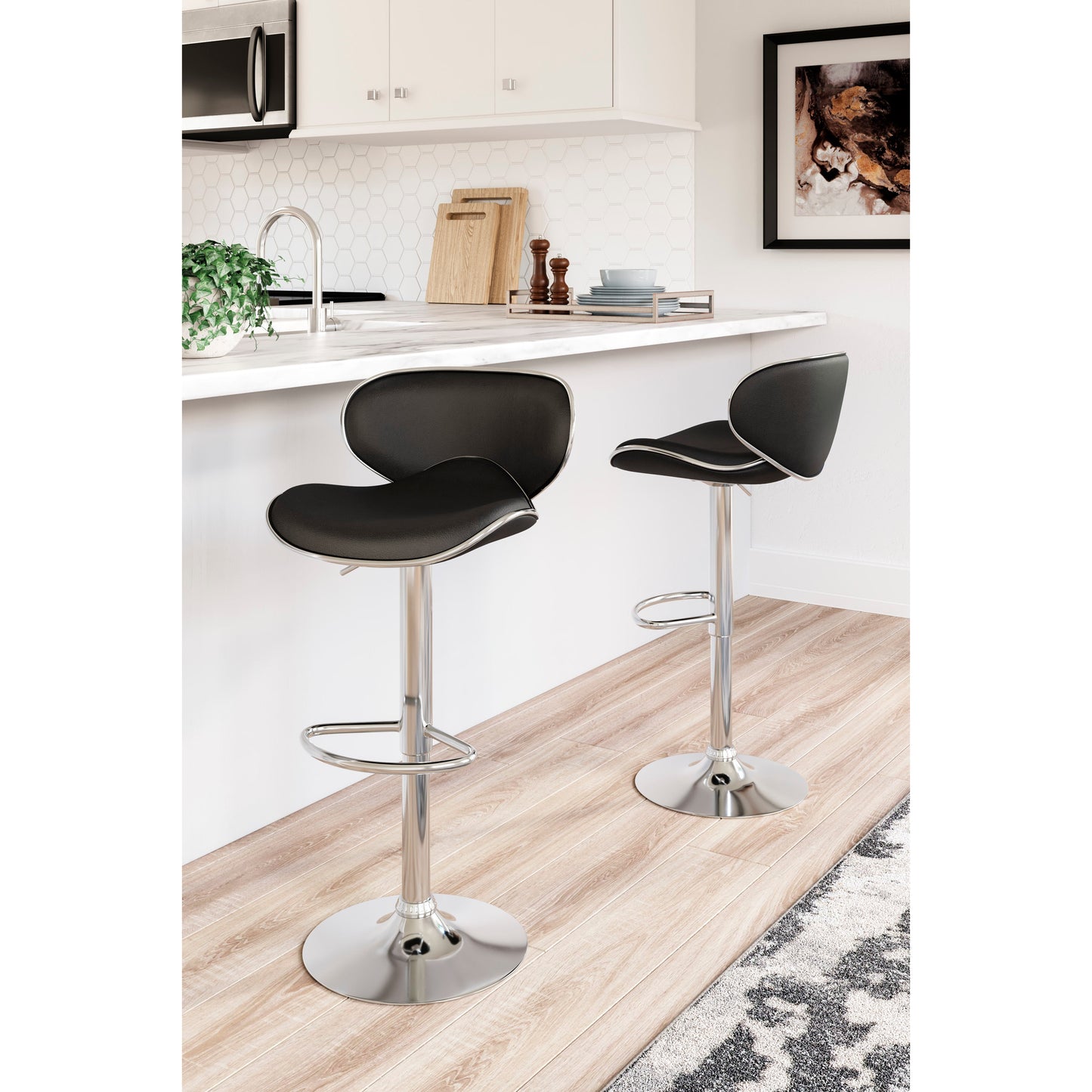 POLLZEN BARSTOOL - BLACK