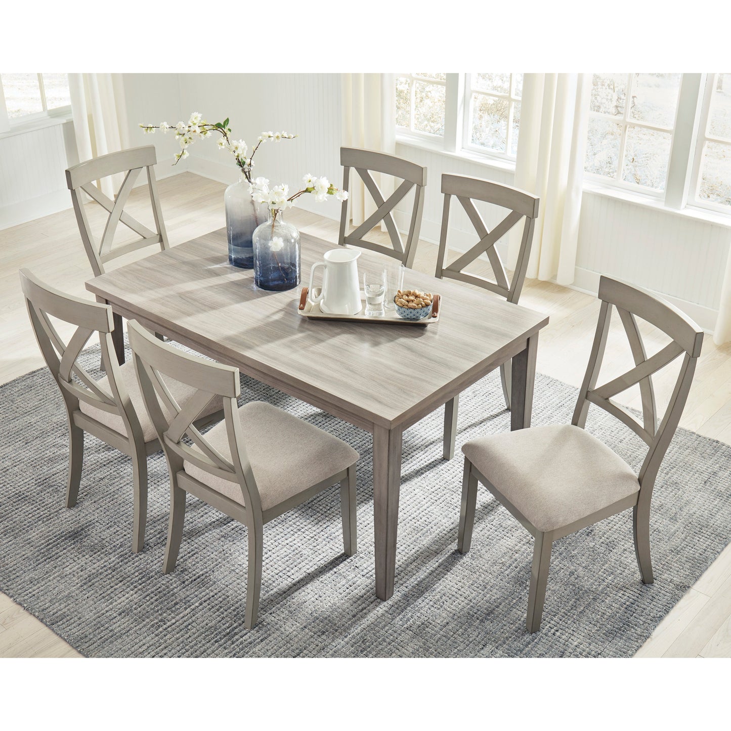 PARELLEN DINING TABLE- GRAY
