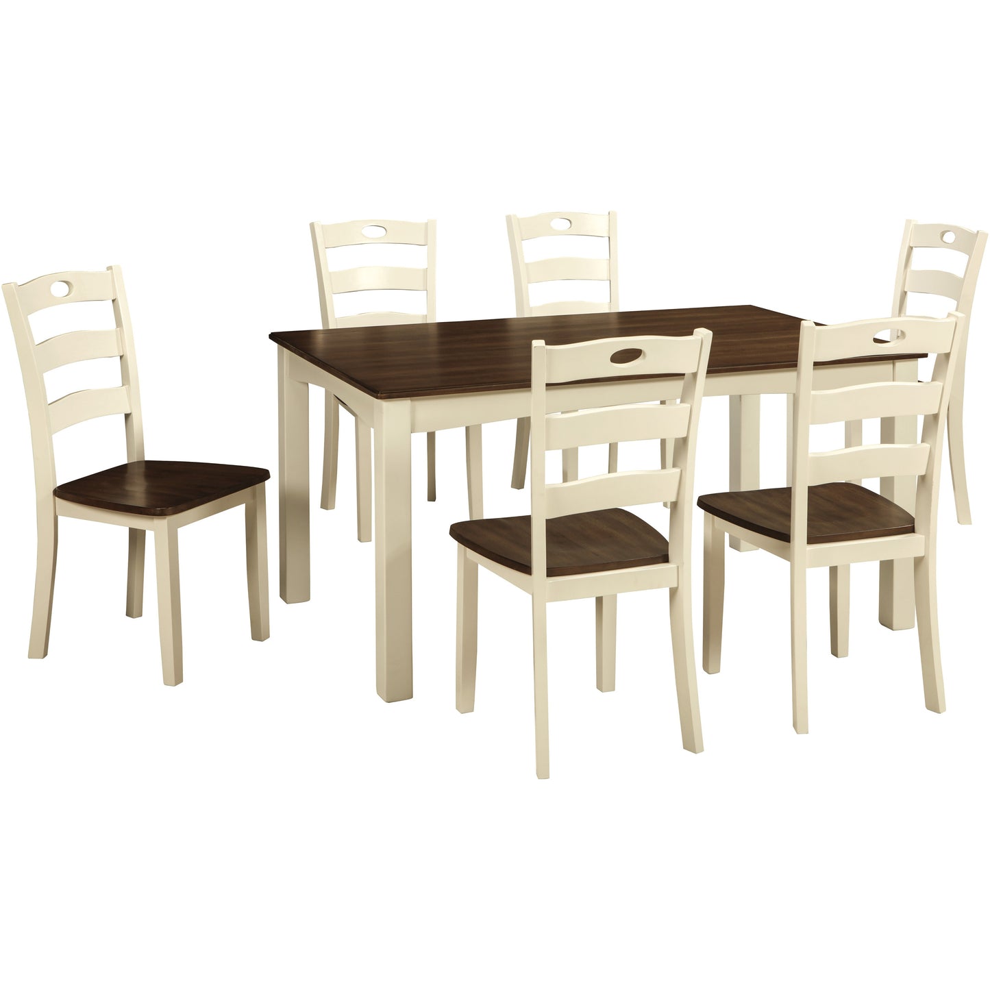 WOODANVILLE DINING SET - TABLE & 6 CHAIRS