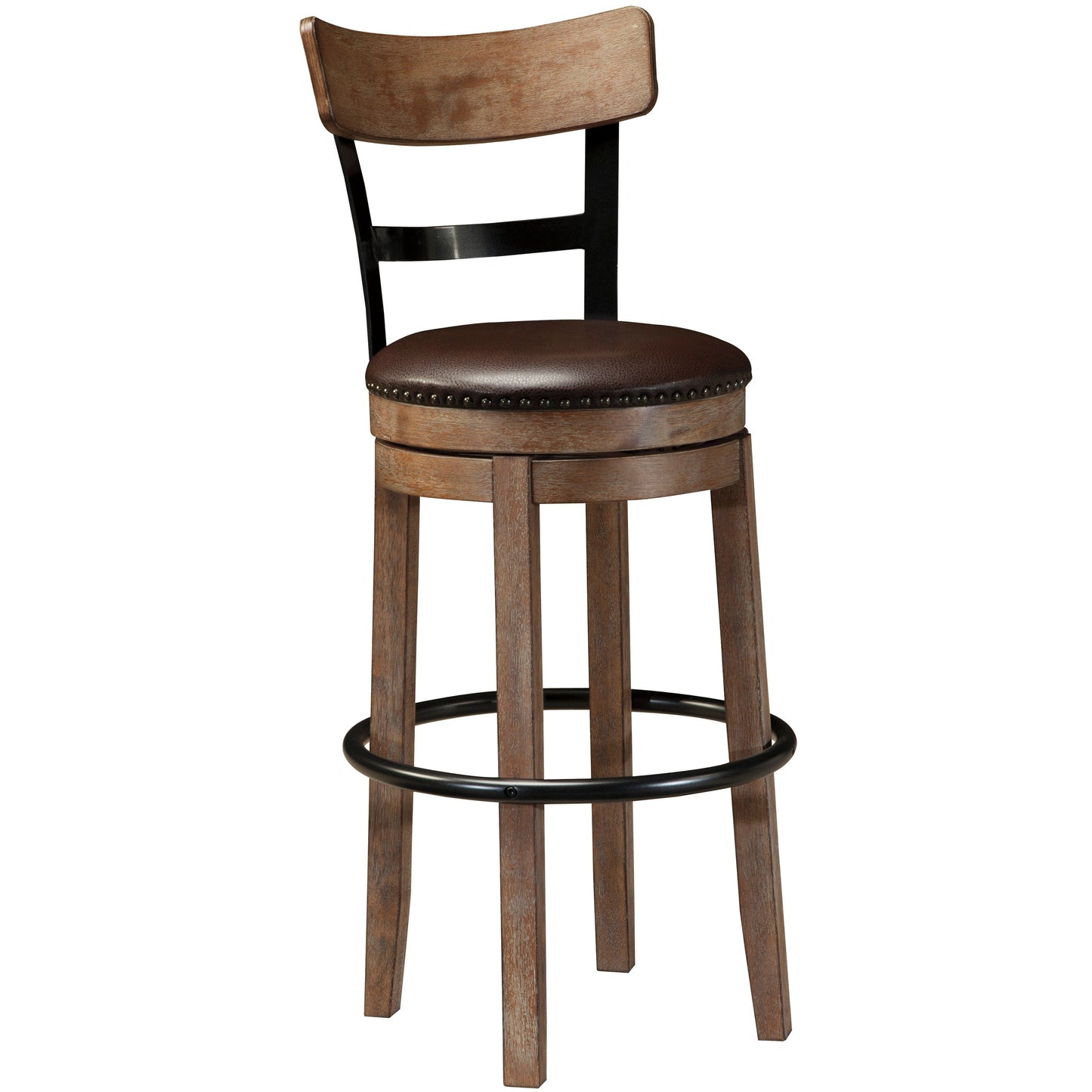 PINNADEL BAR HEIGHT BARSTOOL - LIGHT BROWN