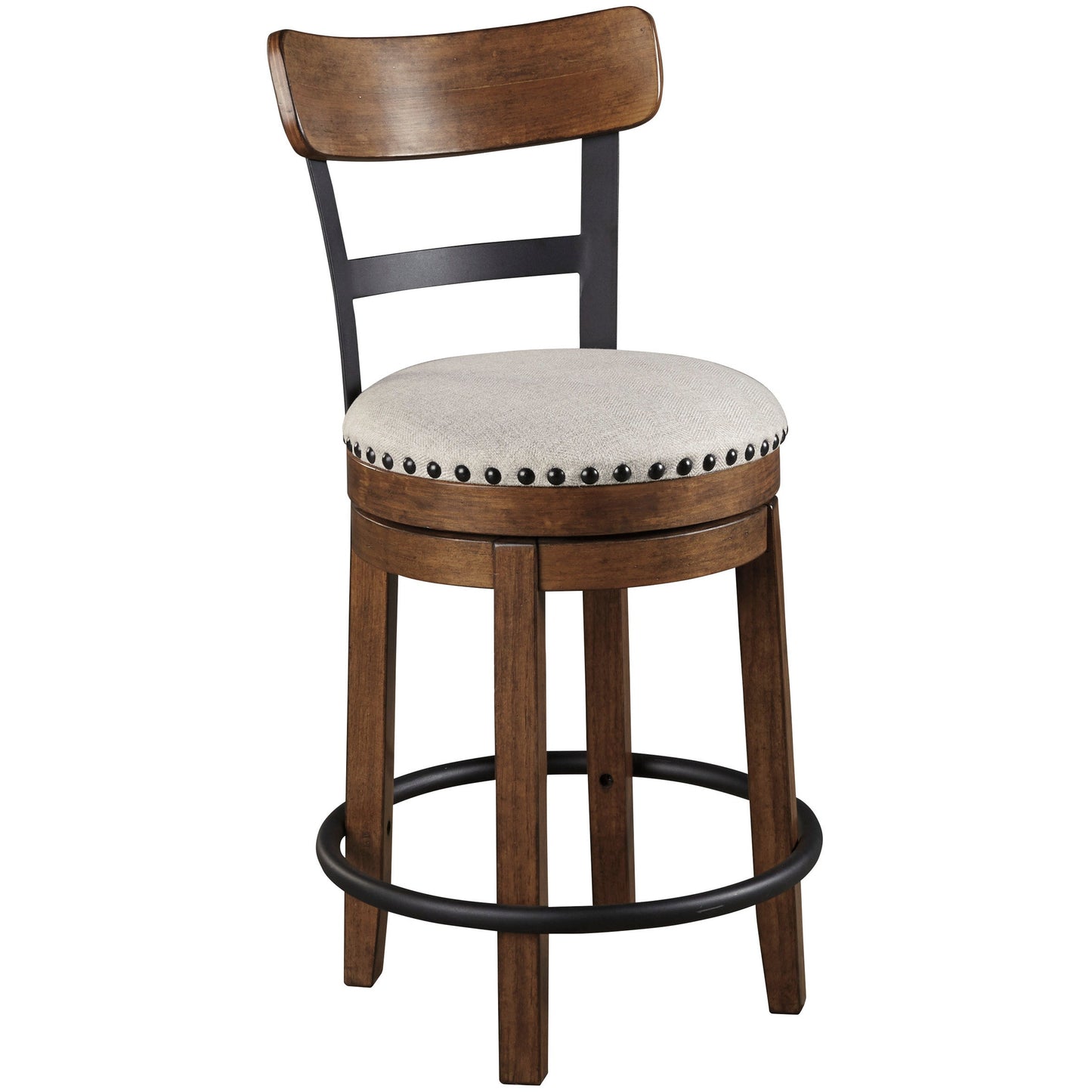 VALEBECK COUNTER HEIGHT BARSTOOL - BROWN