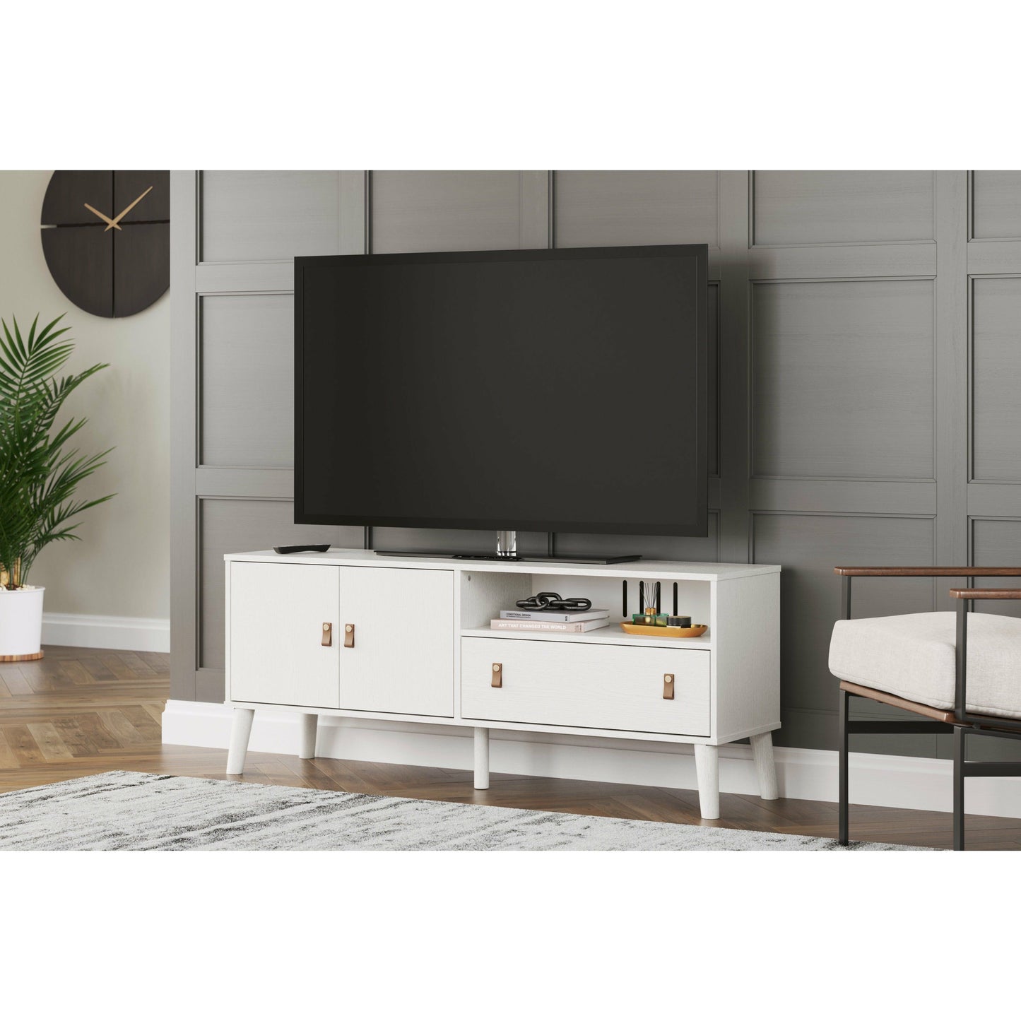 APRILYN 59" TV STAND- WHITE