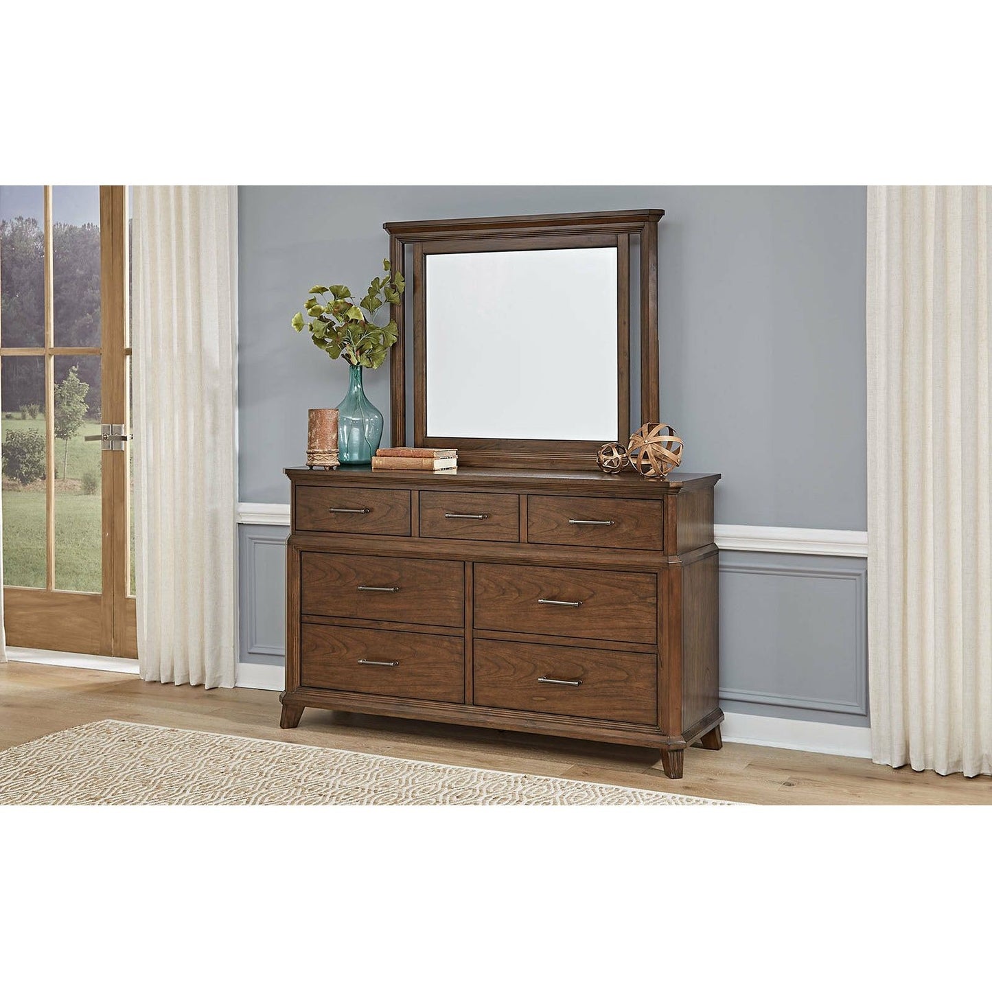 FILSON CREEK- DRESSER/MIRROR - CINNAMON BROWN