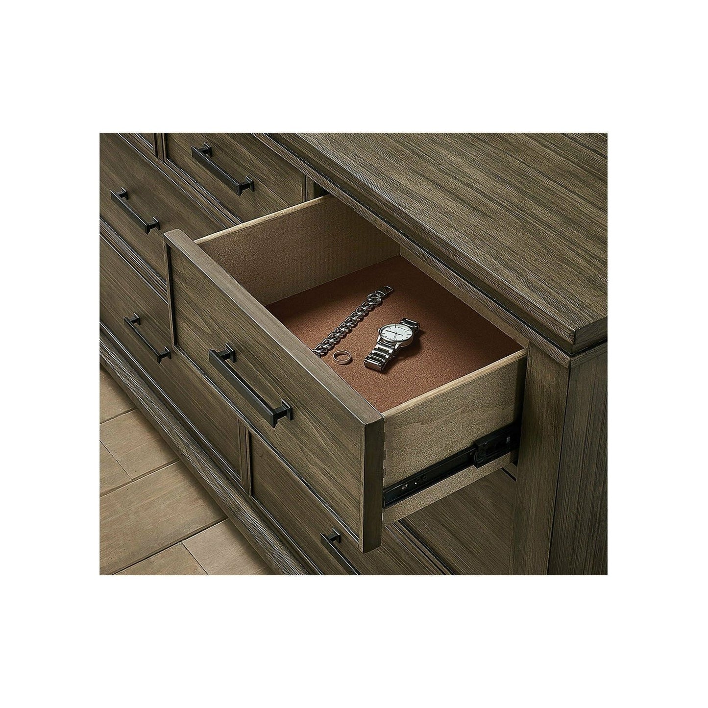 GLACIER POINT - DRESSER/MIRROR - LIGHT GREY