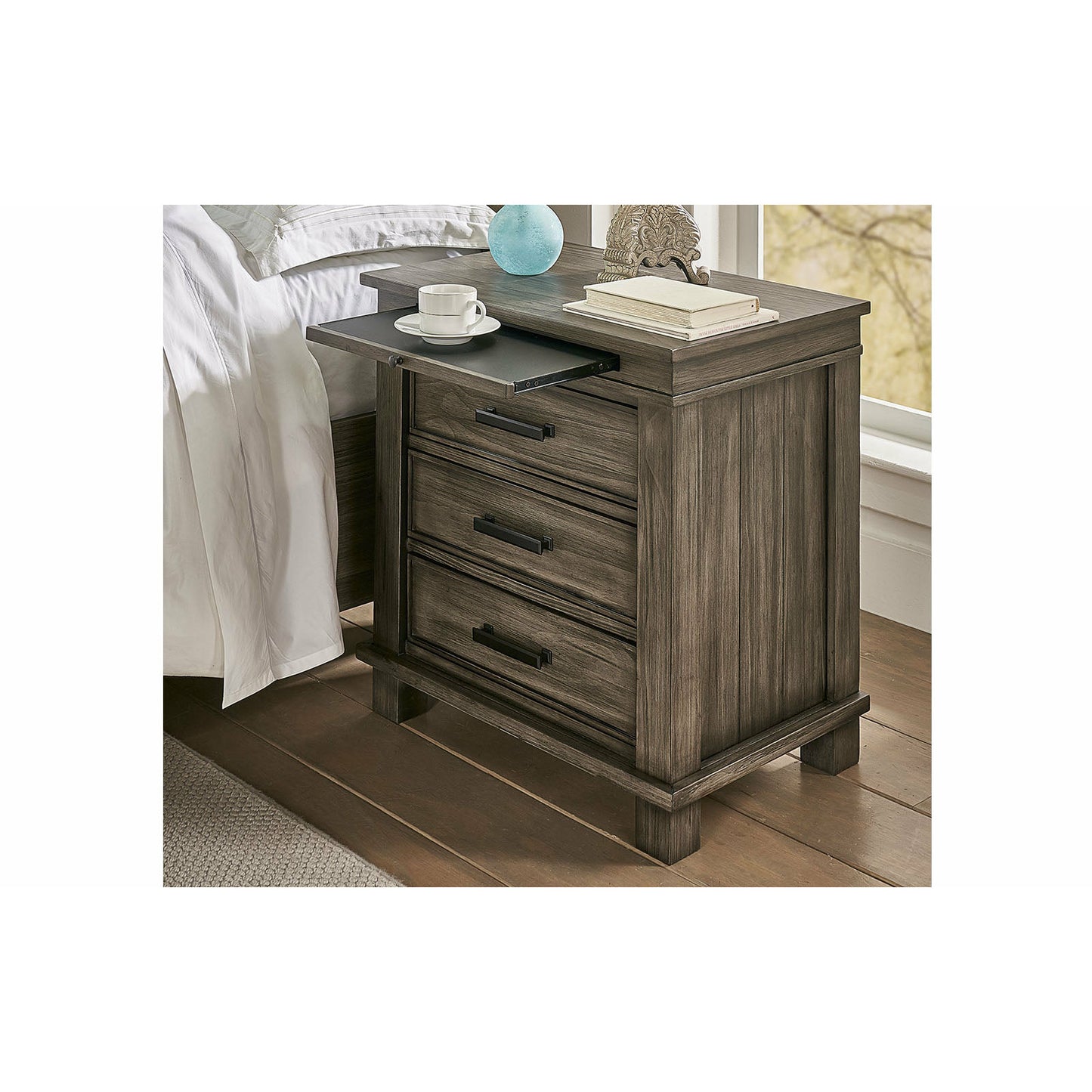 GLACIER POINT - NIGHT TABLE - LIGHT GREY