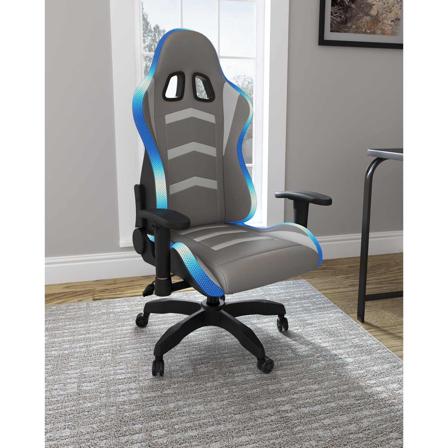LYNXTYN LED LIGHT OFFICE CHAIR - WHITE/GRAY