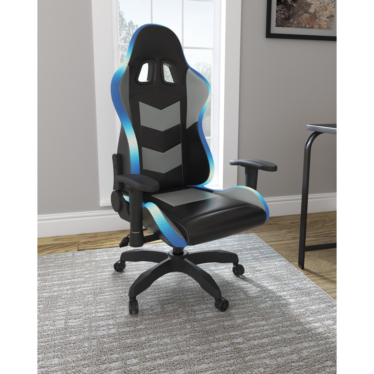LYNXTYN LED LIGHT OFFICE CHAIR - BLACK/GRAY