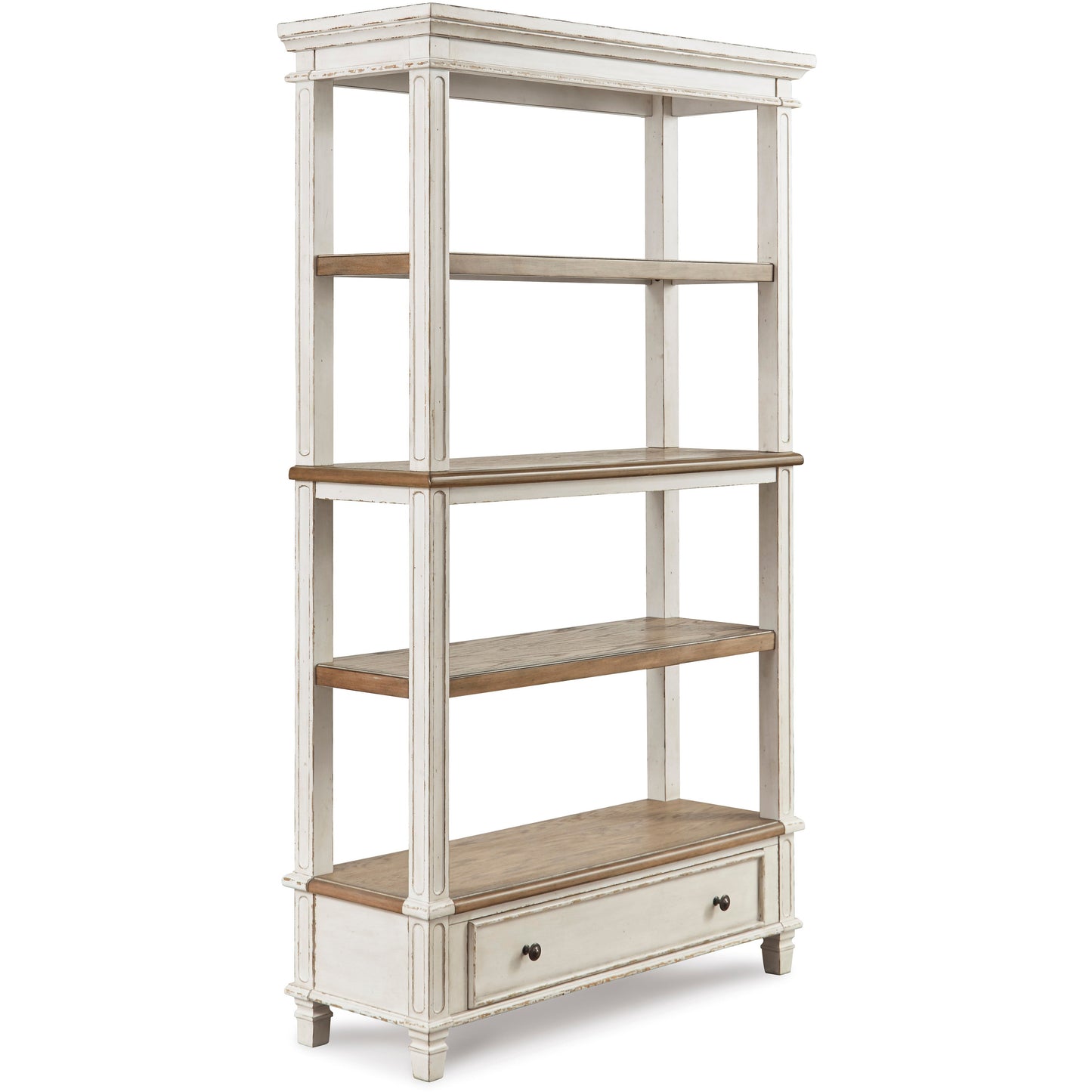 REALYN 75" BOOKCASE - BROWN/WHITE