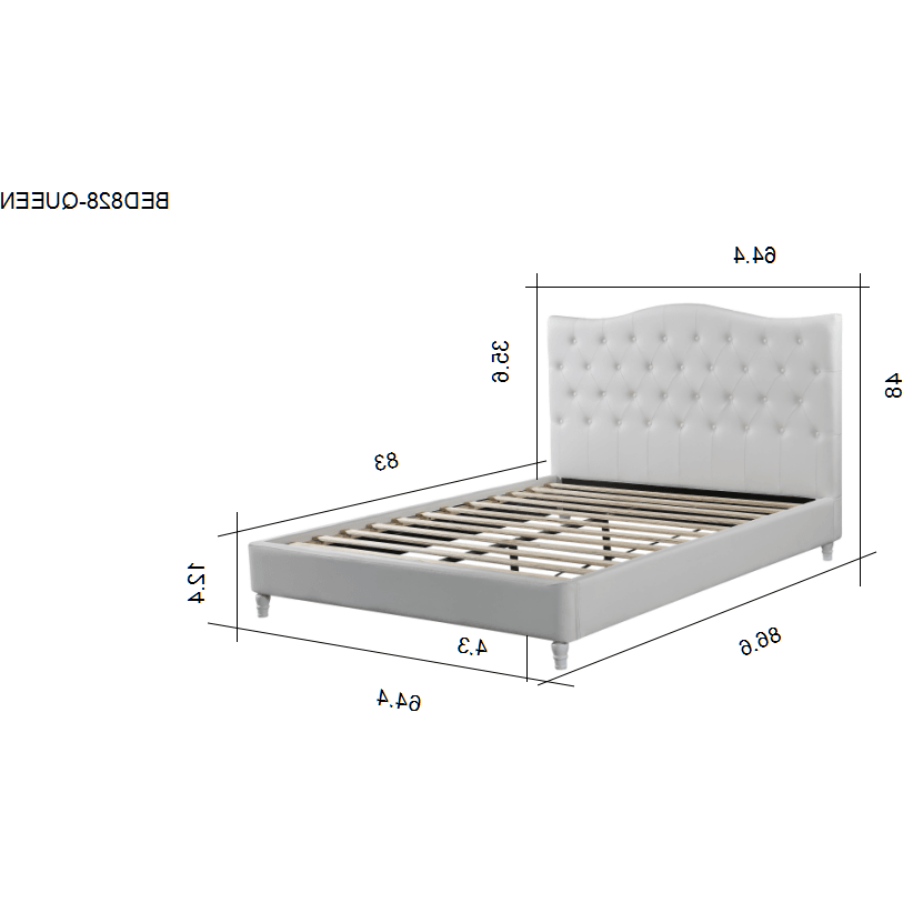 LILY UPHOLSTERED BED - WHITE
