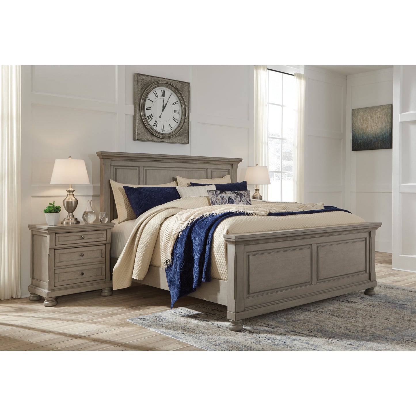 LETTNER NIGHT STAND - LIGHT GRAY