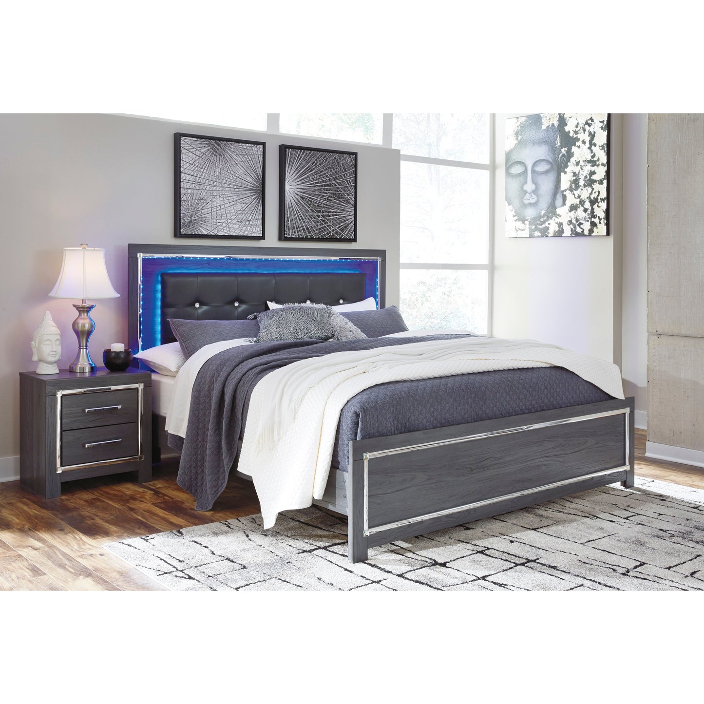 LODANNA BED - GRAY