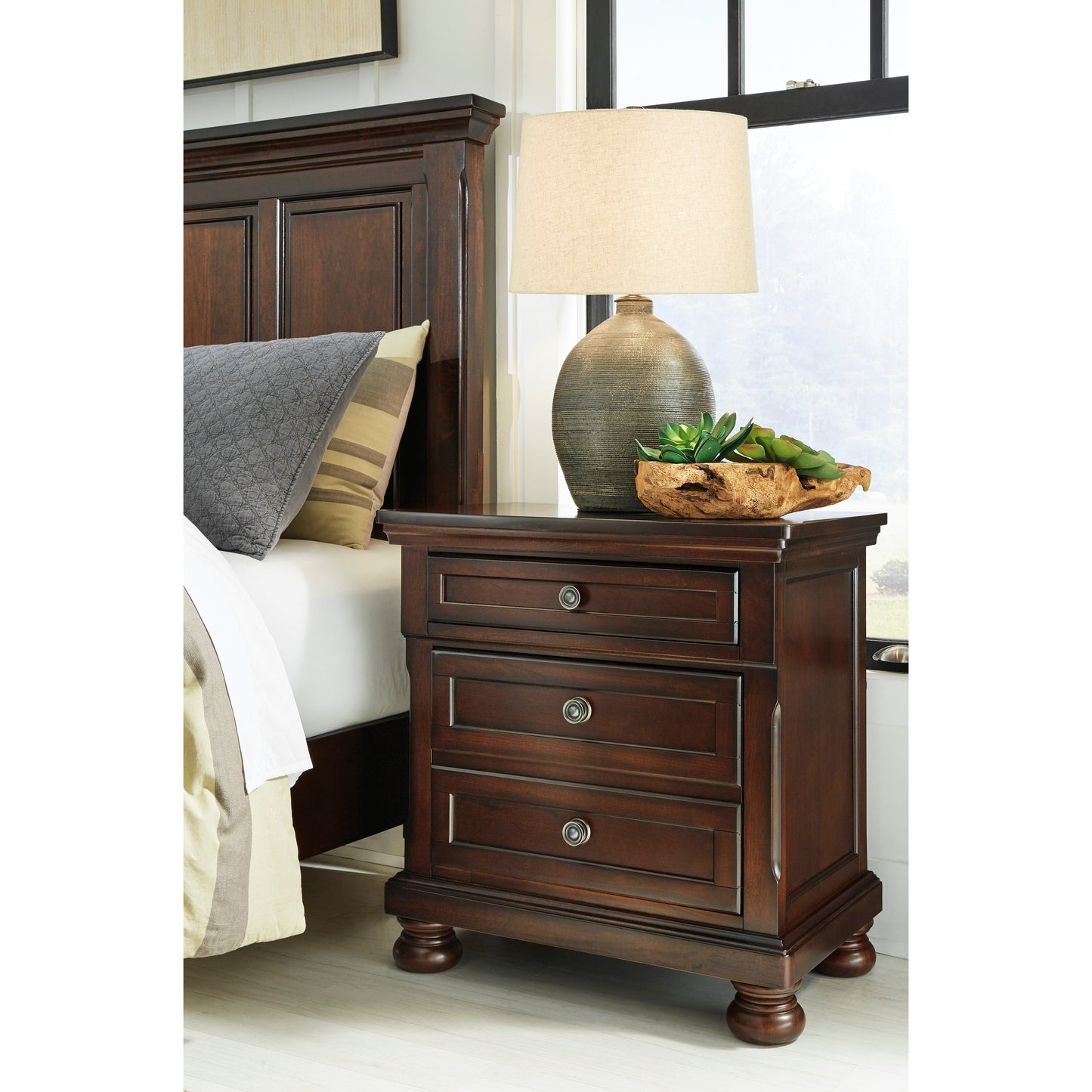 PORTER NIGHT STAND - RUSTIC BROWN