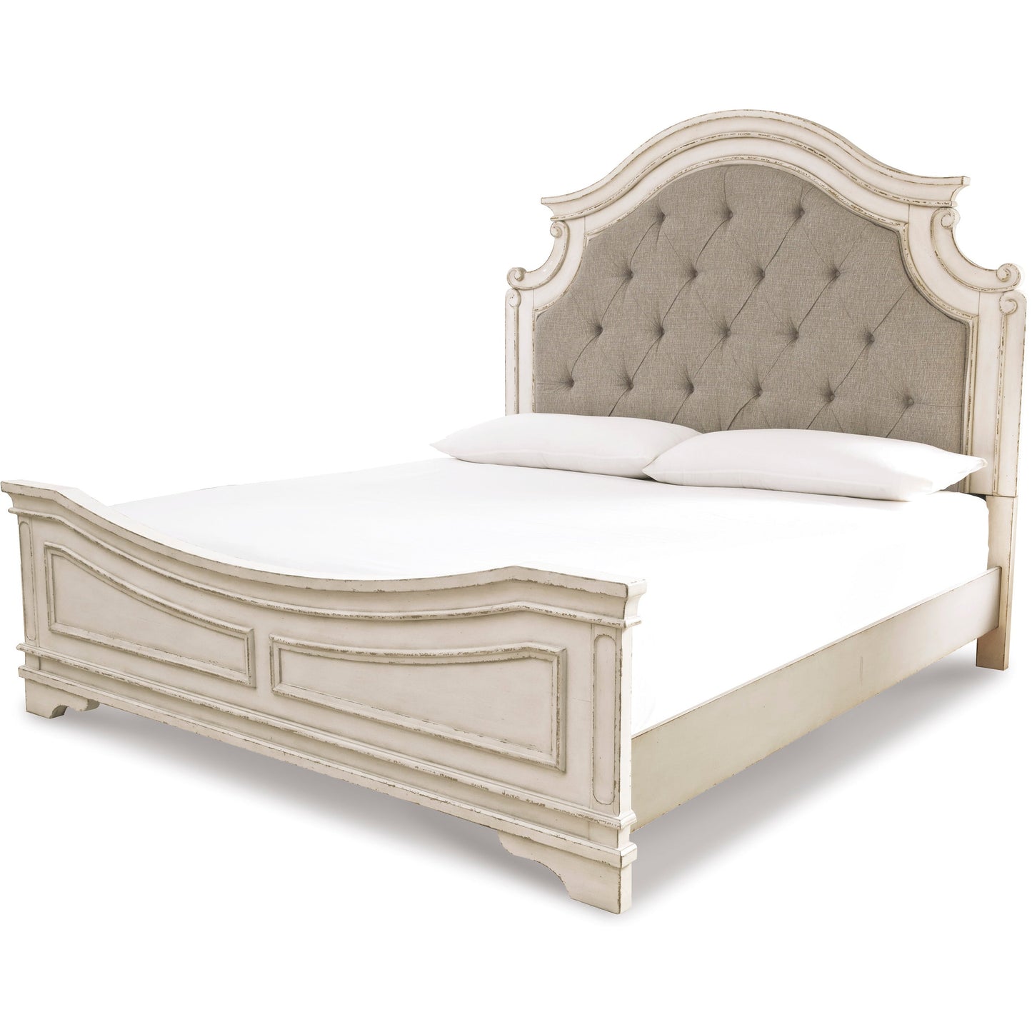 REALYN BED - CHIPPED WHITE