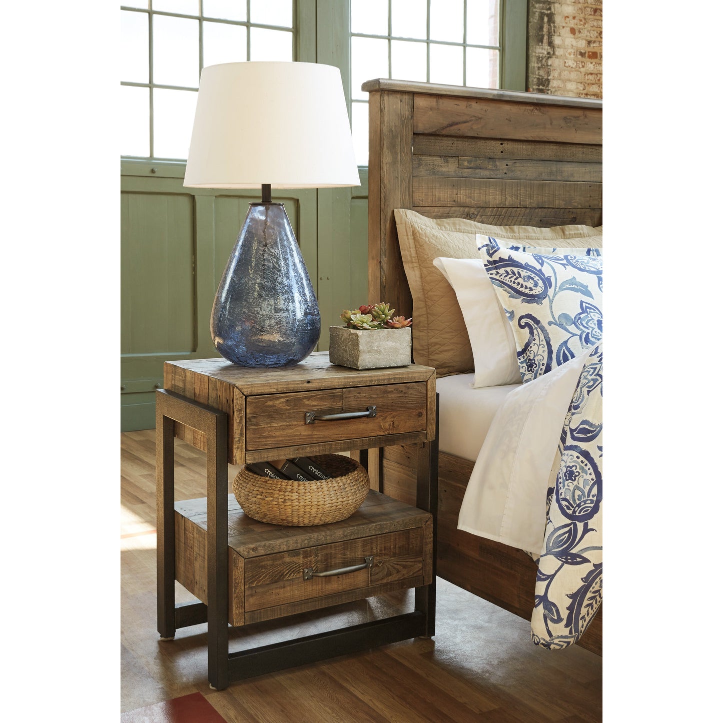 SOMMERFORD NIGHT STAND - BROWN