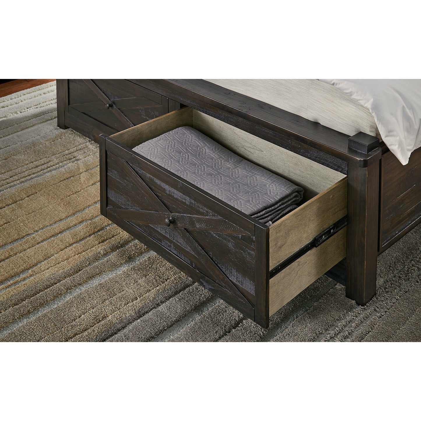 SUN VALLEY STORAGE BED - CHARCOAL