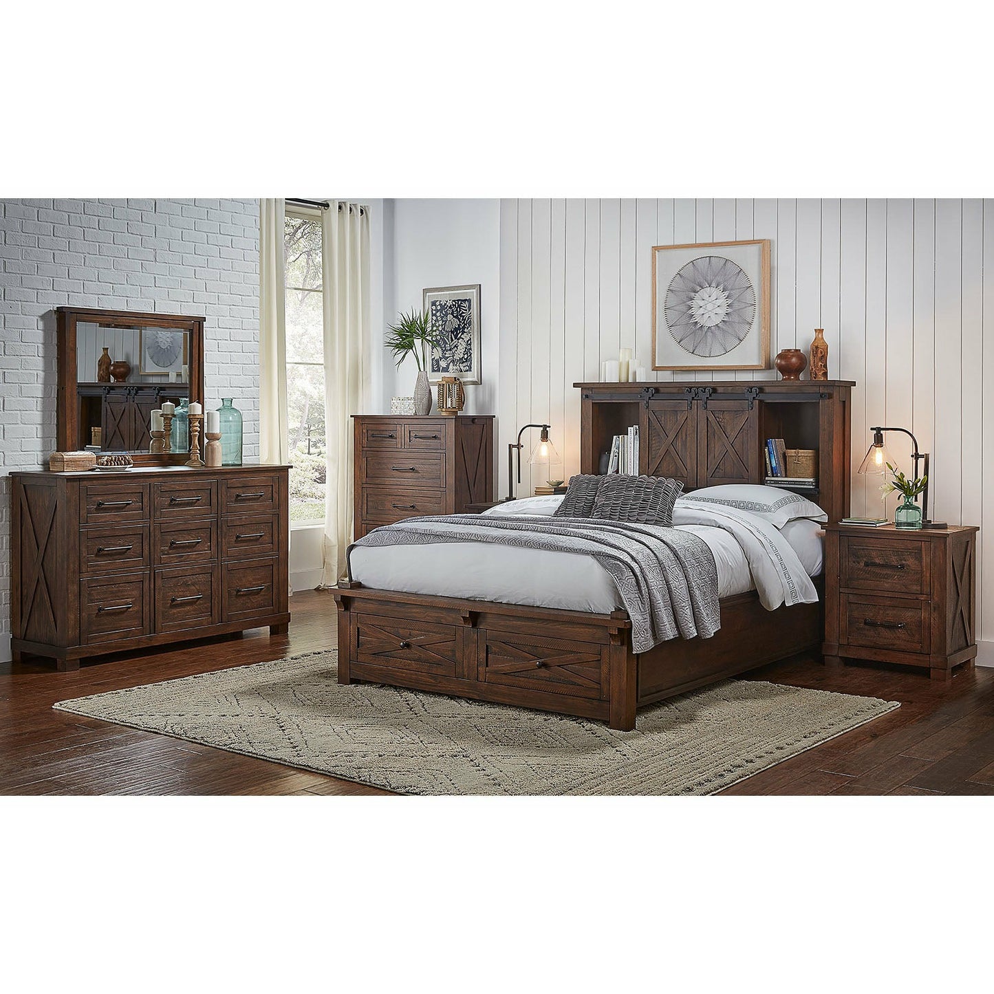 SUN VALLEY STORAGE BED - RUSTIC TIMBER