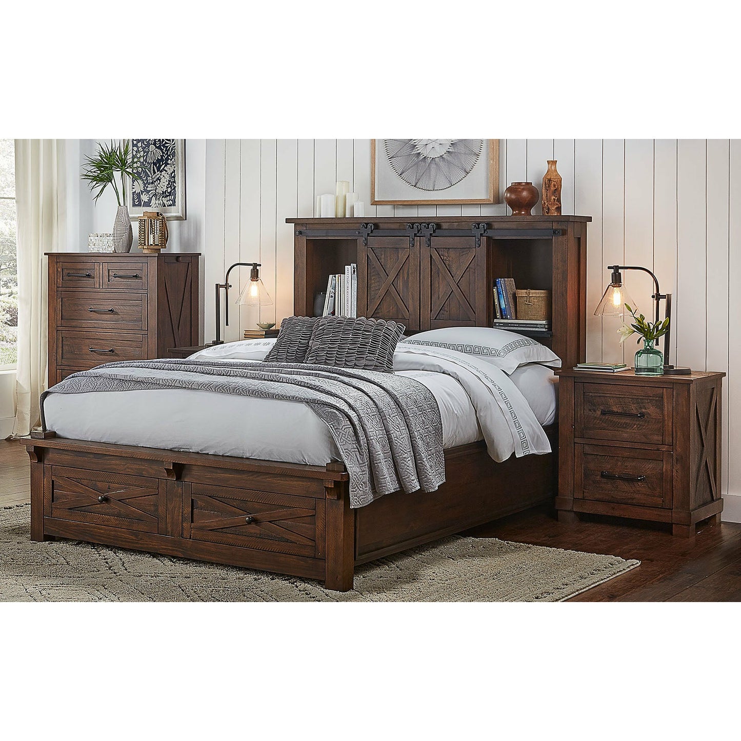 SUN VALLEY STORAGE BED - RUSTIC TIMBER