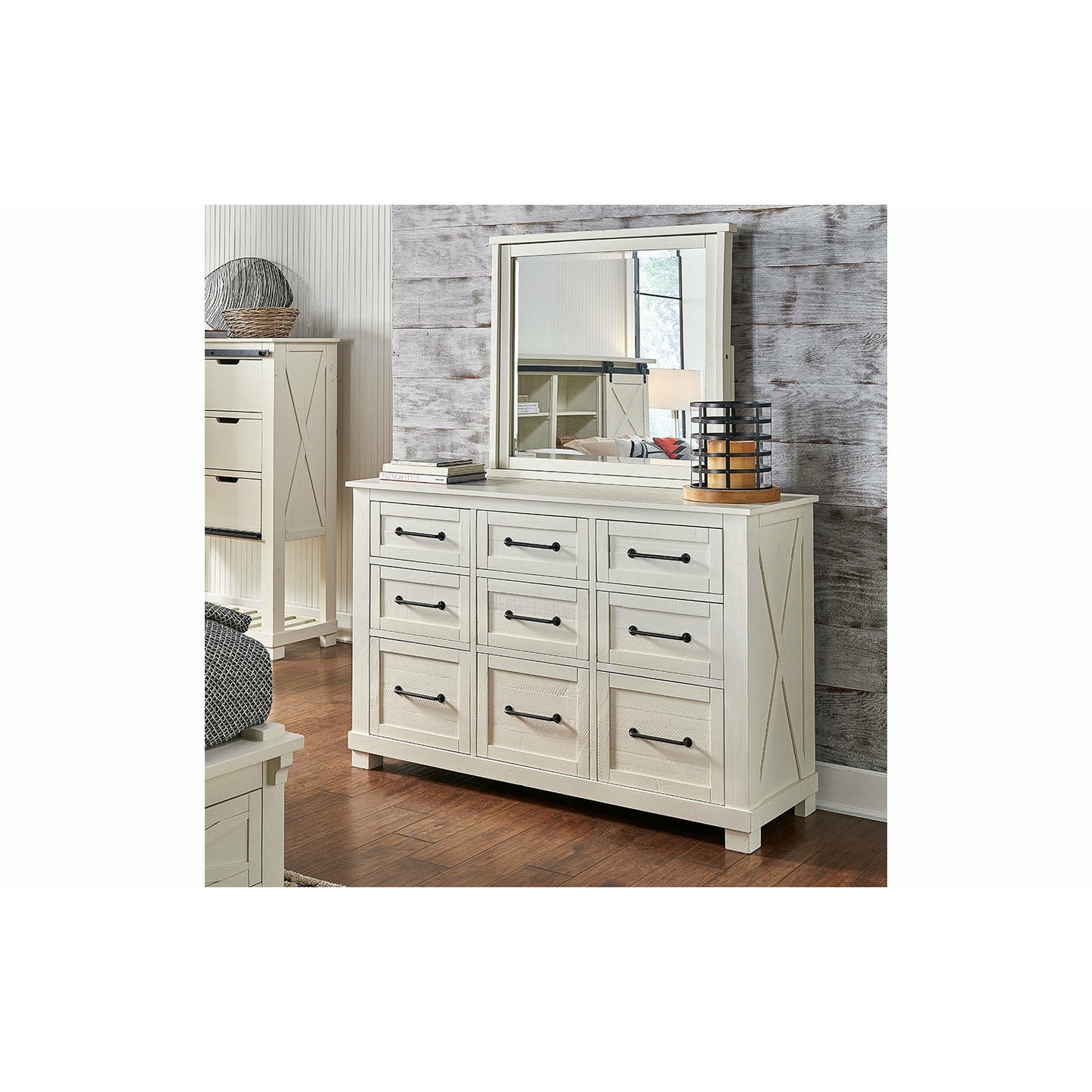SUN VALLEY - DRESSER/MIRROR - WHITE