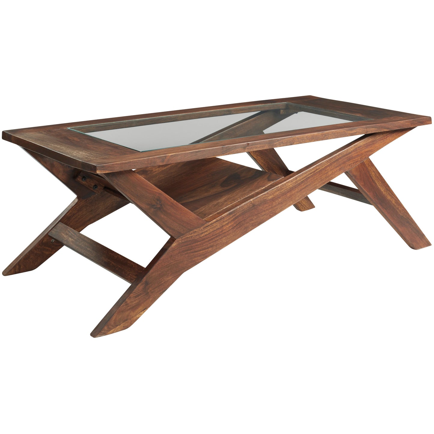 CHARZINE COFFEE TABLE - WARM BROWN (Floor Model)