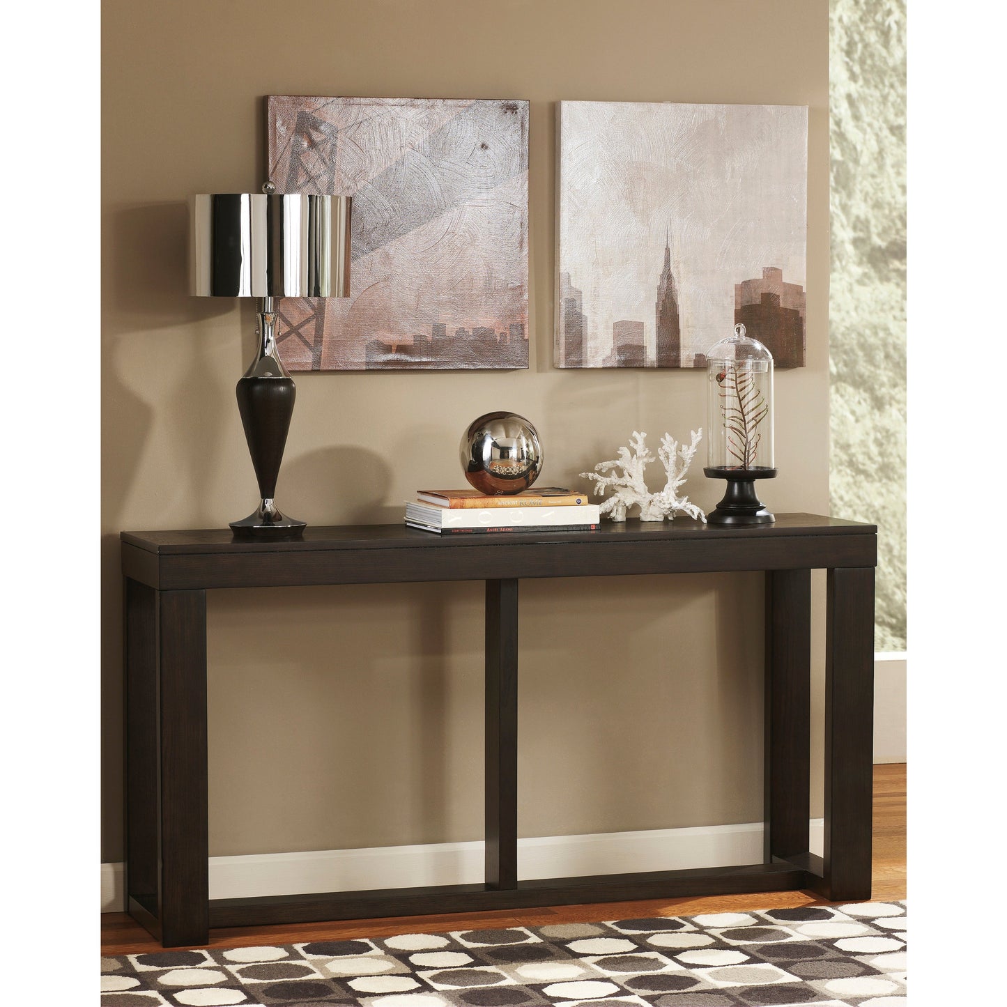 WATSON SOFA TABLE - DARK BROWN
