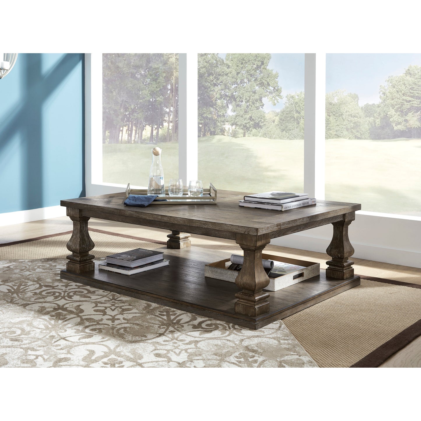 JOHNELLE COFFEE TABLE - GRAY