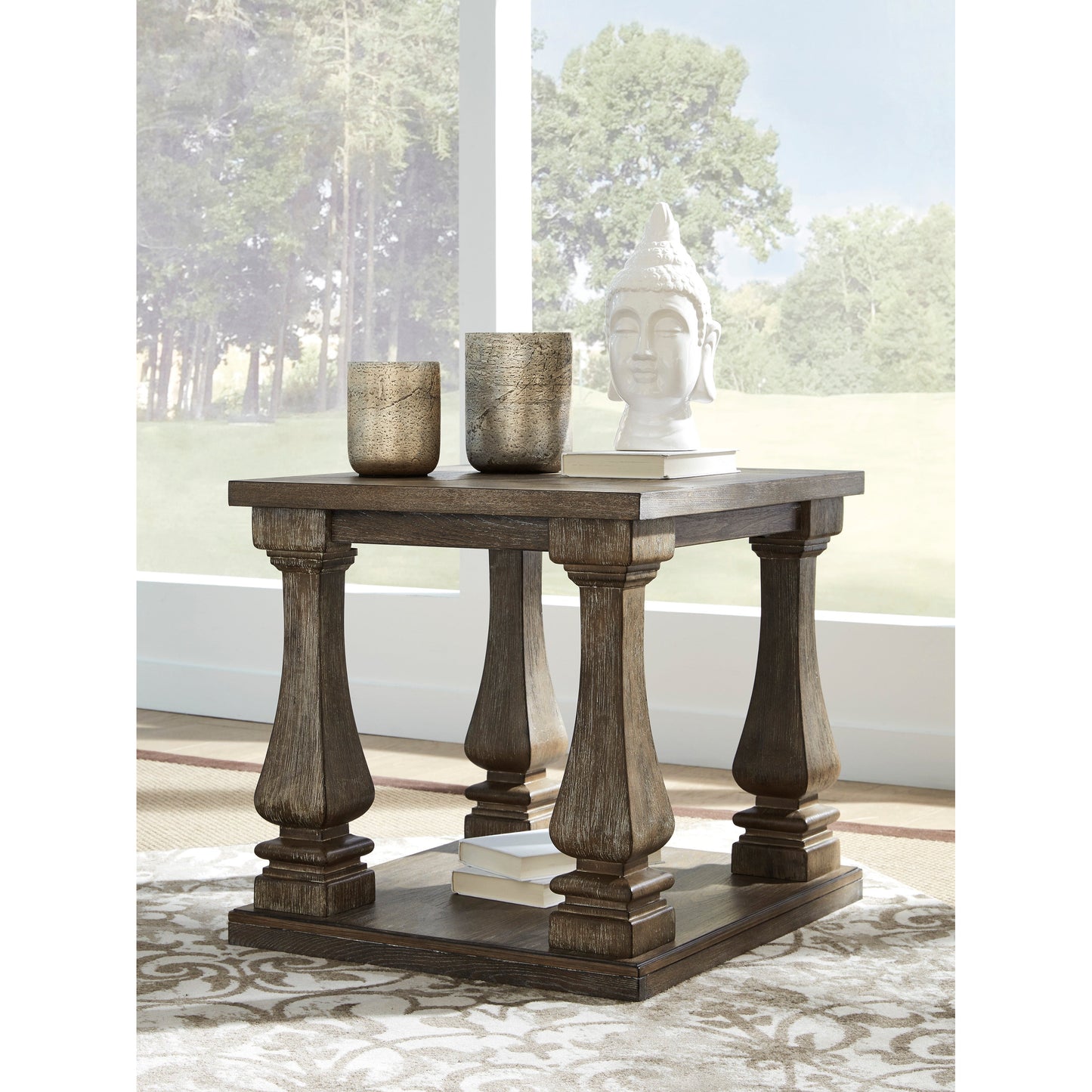 JOHNELLE END TABLE - GRAY