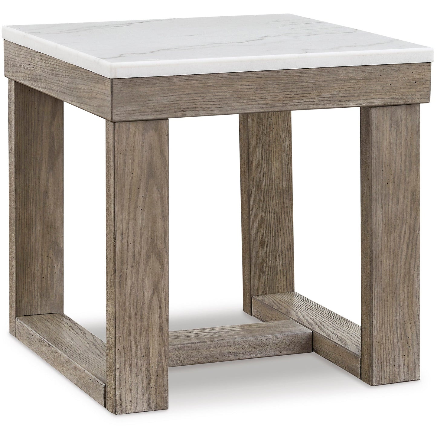 LOYASKA END TABLE - BROWN/IVORY