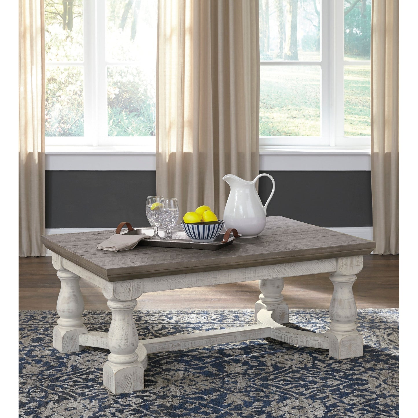 HAVALANCE COFFEE TABLE - GRAY/WHITE