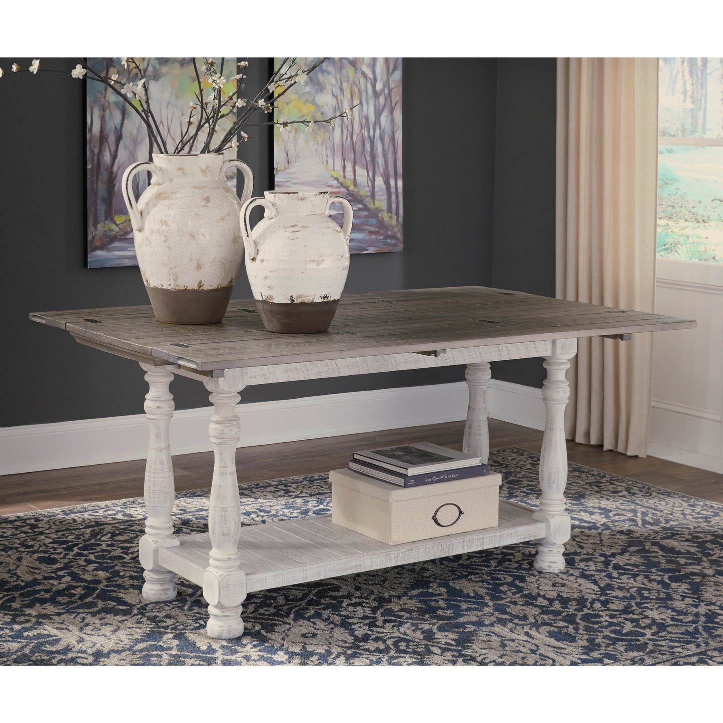 HAVALANCE SOFA TABLE - GRAY/WHITE