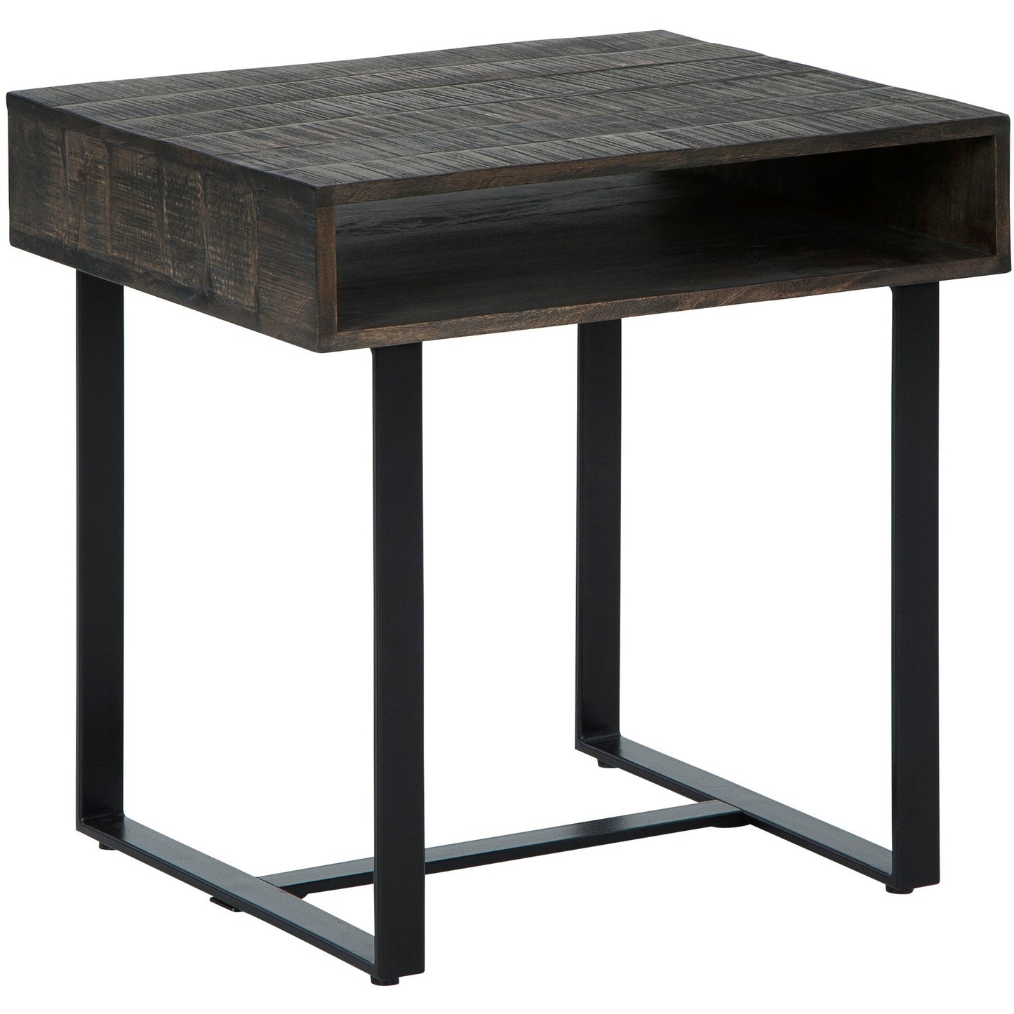 KEVMART END TABLE - GRAYISH BROWN/BLACK