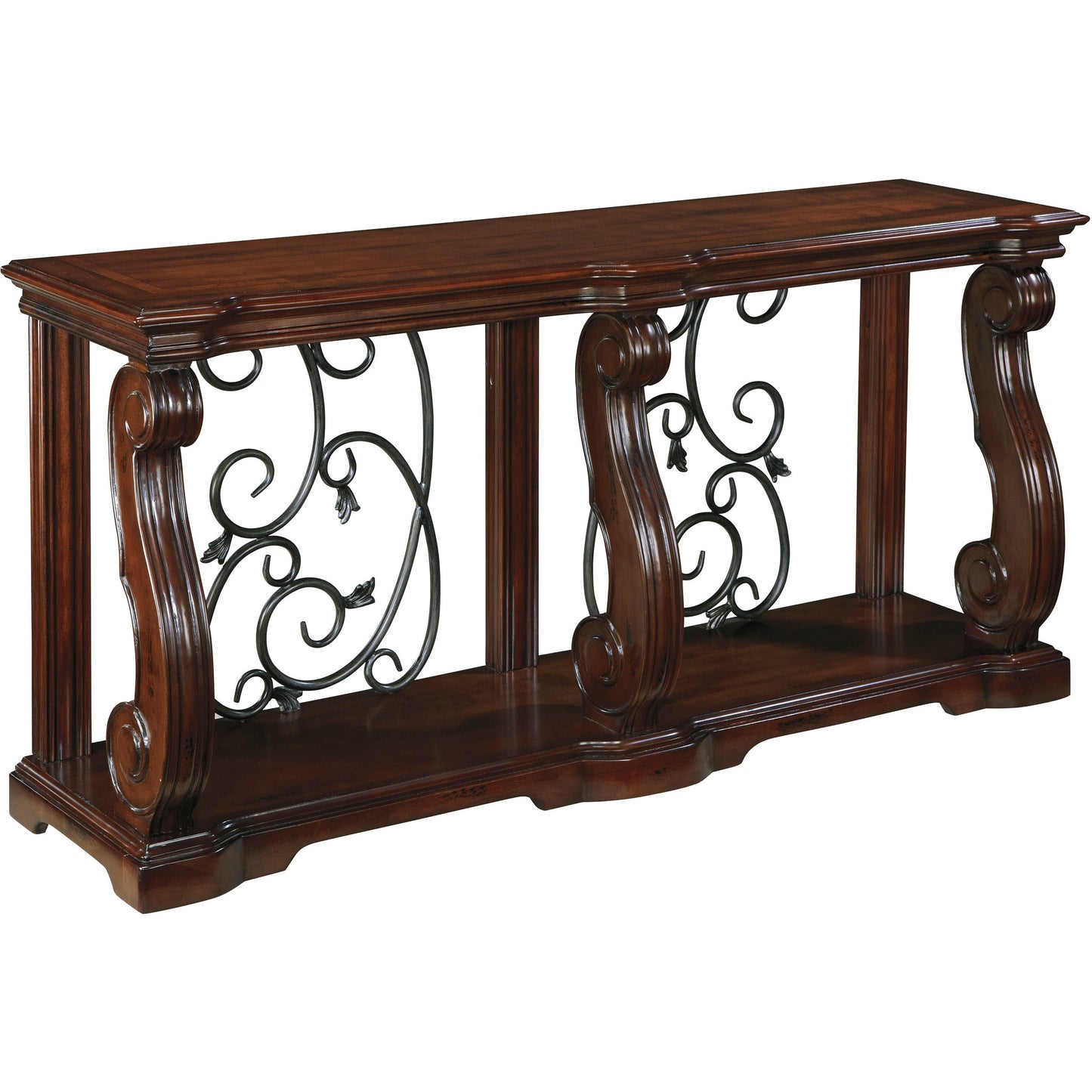 ALYMERE SOFA/CONSOLE TABLE - RUSTIC BROWN