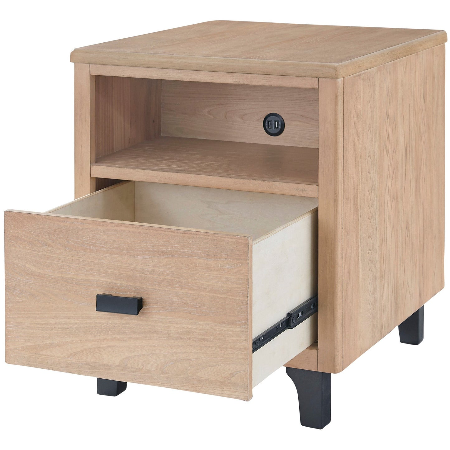 FRESLOWE END TABLE- LIGHT BROWN/BLACK