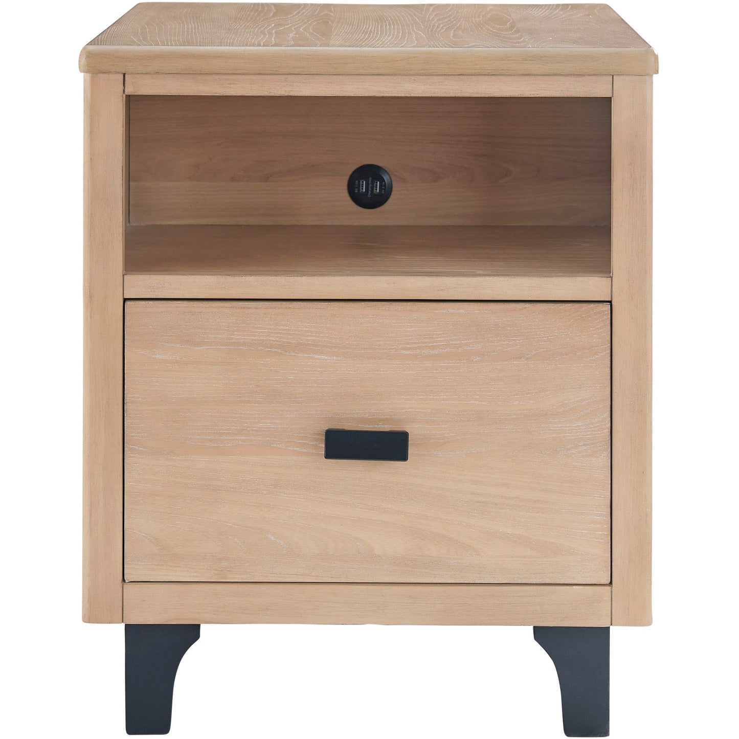 FRESLOWE END TABLE- LIGHT BROWN/BLACK