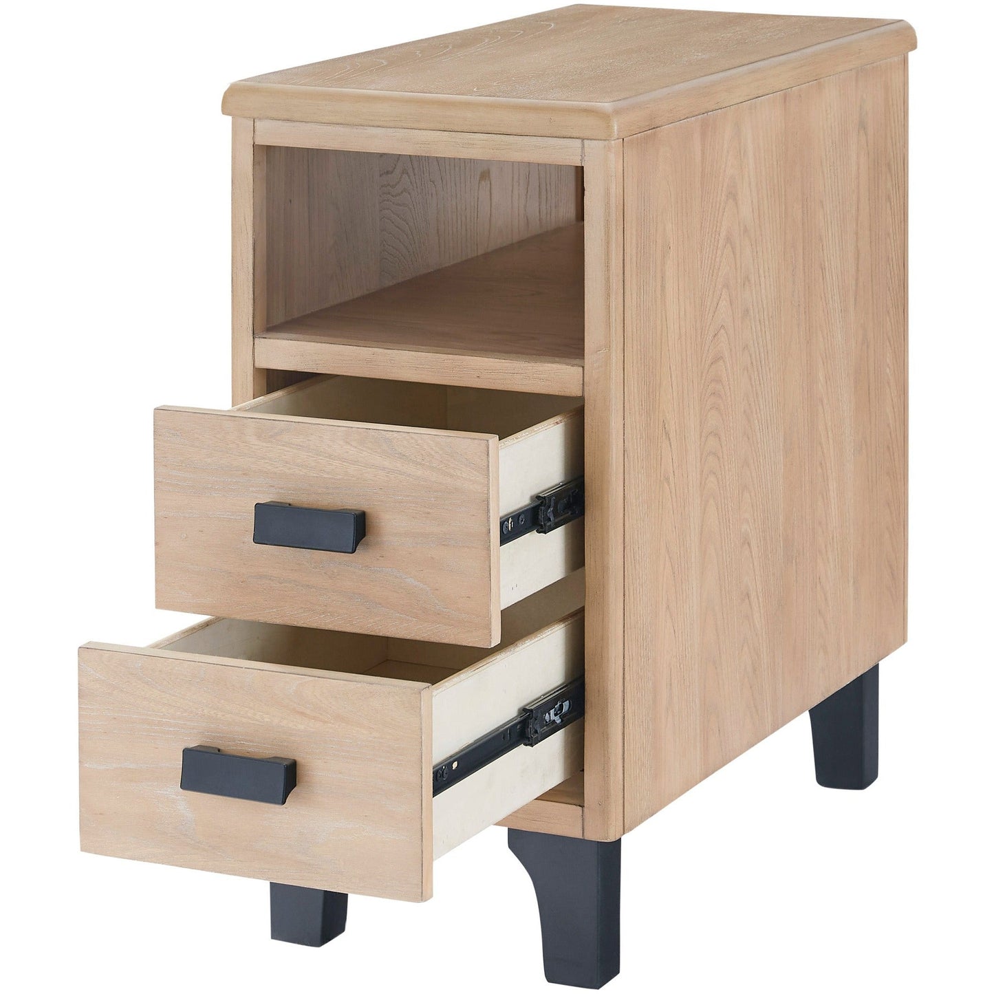 FRESLOWE CHAIRSIDE END TABLE- LIGHT BROWN/BLACK