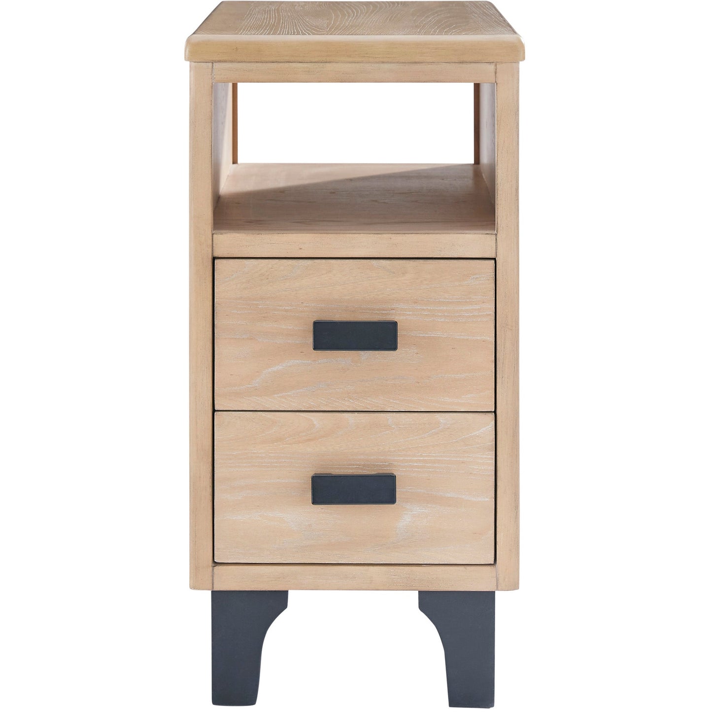 FRESLOWE CHAIRSIDE END TABLE- LIGHT BROWN/BLACK