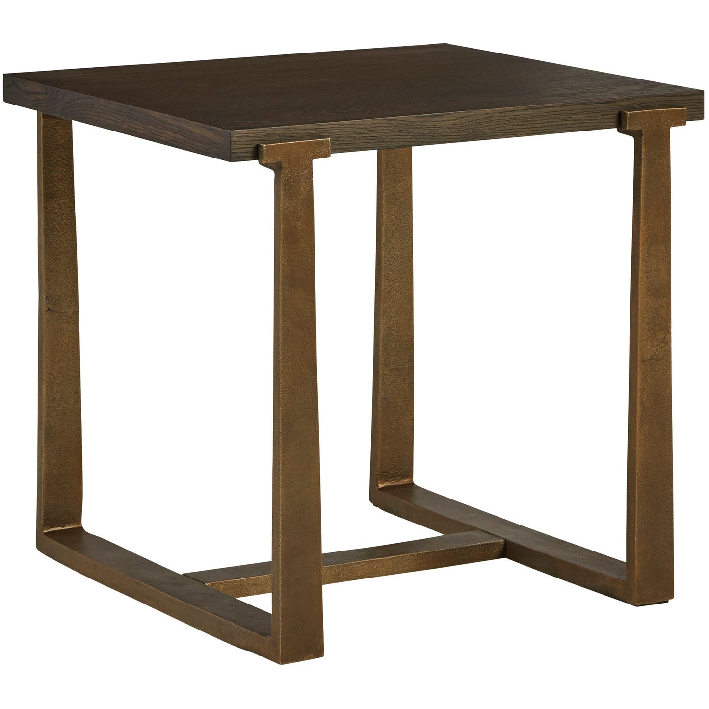 BALINTMORE SQUARE END TABLE - BROWN/GOLD