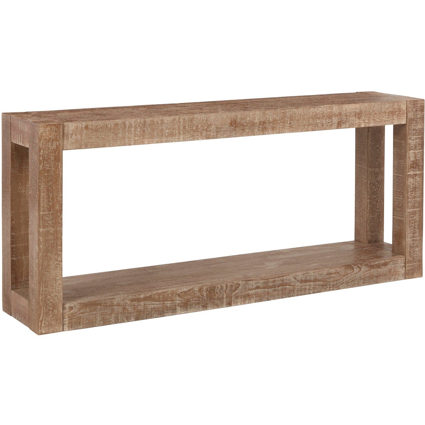 WALTLEIGH SOFA/CONSOLE TABLE - DISTRESSED BROWN